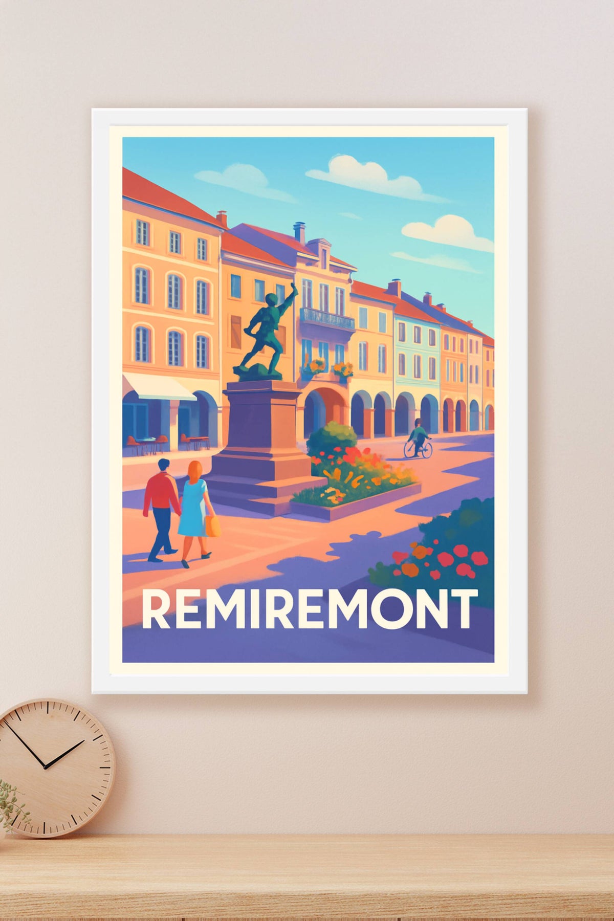Affiche Remiremont — Charme et douceur en pleine ville · poster d'art de Remiremont