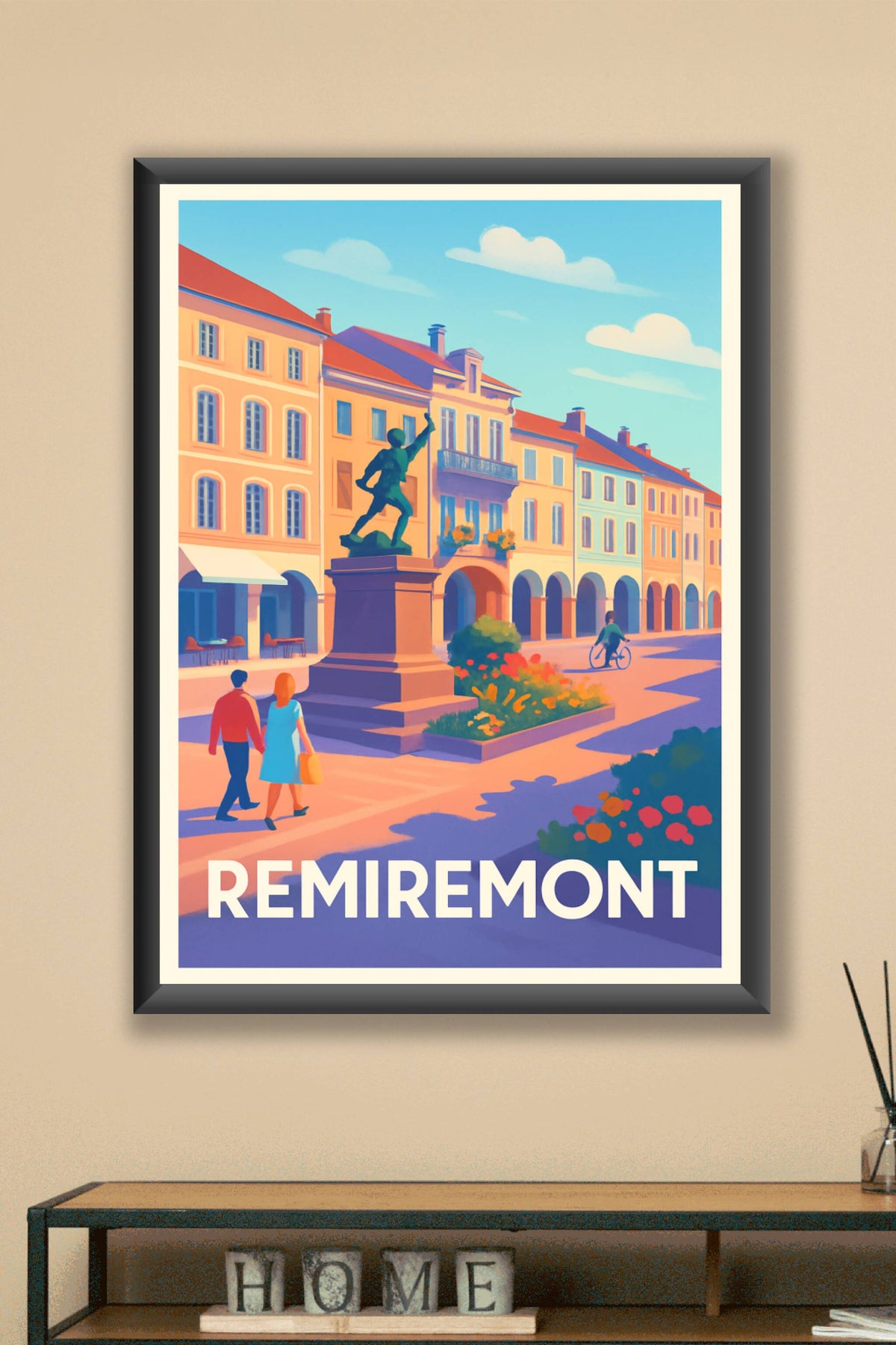Affiche Remiremont — Charme et douceur en pleine ville · poster d'art de Remiremont
