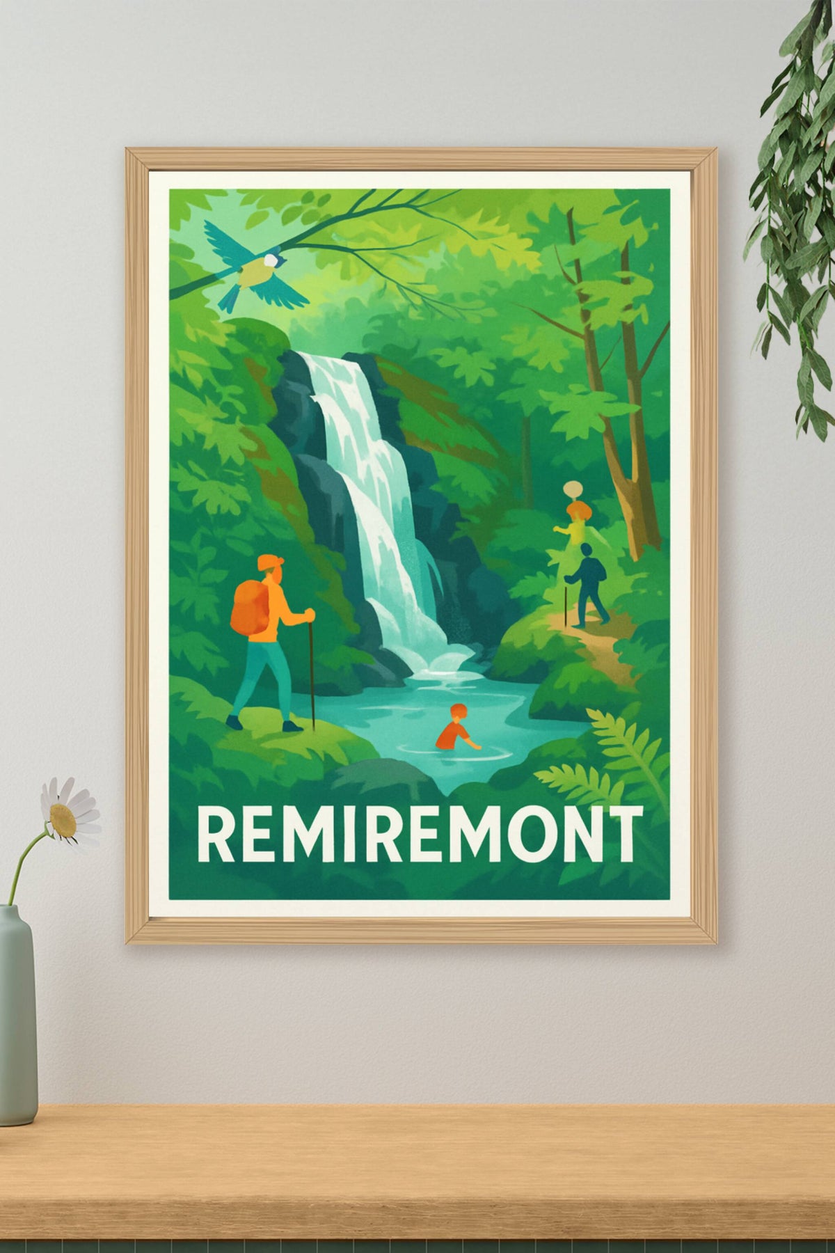Affiche Remiremont — Nature et Évasion à la Cascade · poster d'art de Remiremont