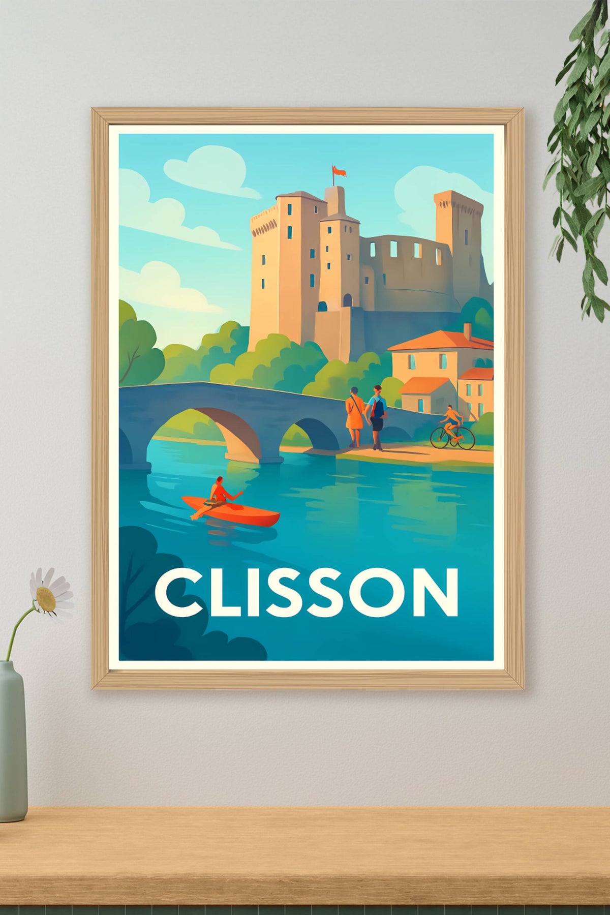 Affiche Clisson — Charme et Sérénité au Bord de l'Erdre · poster d'art de Clisson