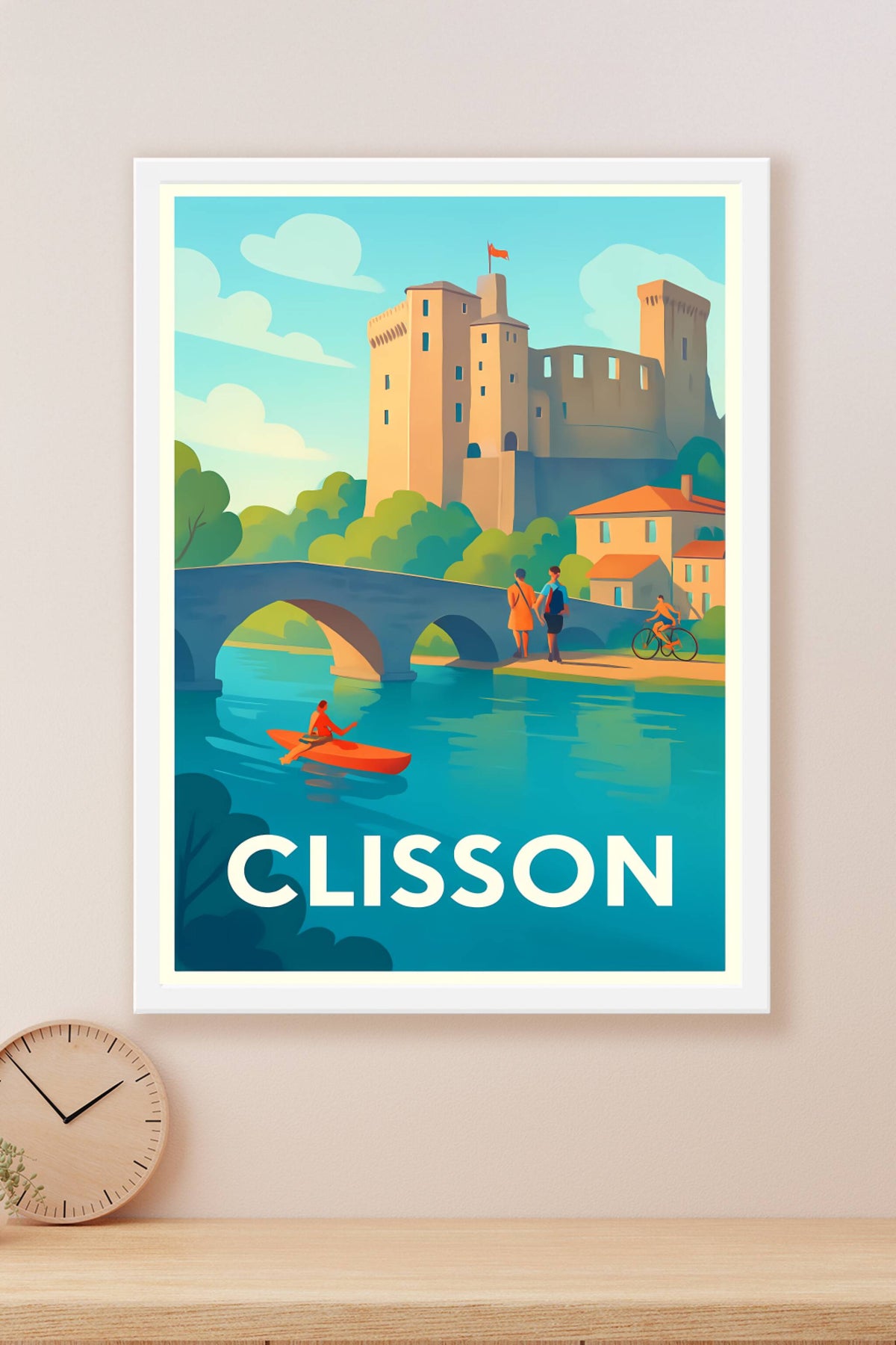 Affiche Clisson — Charme et Sérénité au Bord de l'Erdre · poster d'art de Clisson