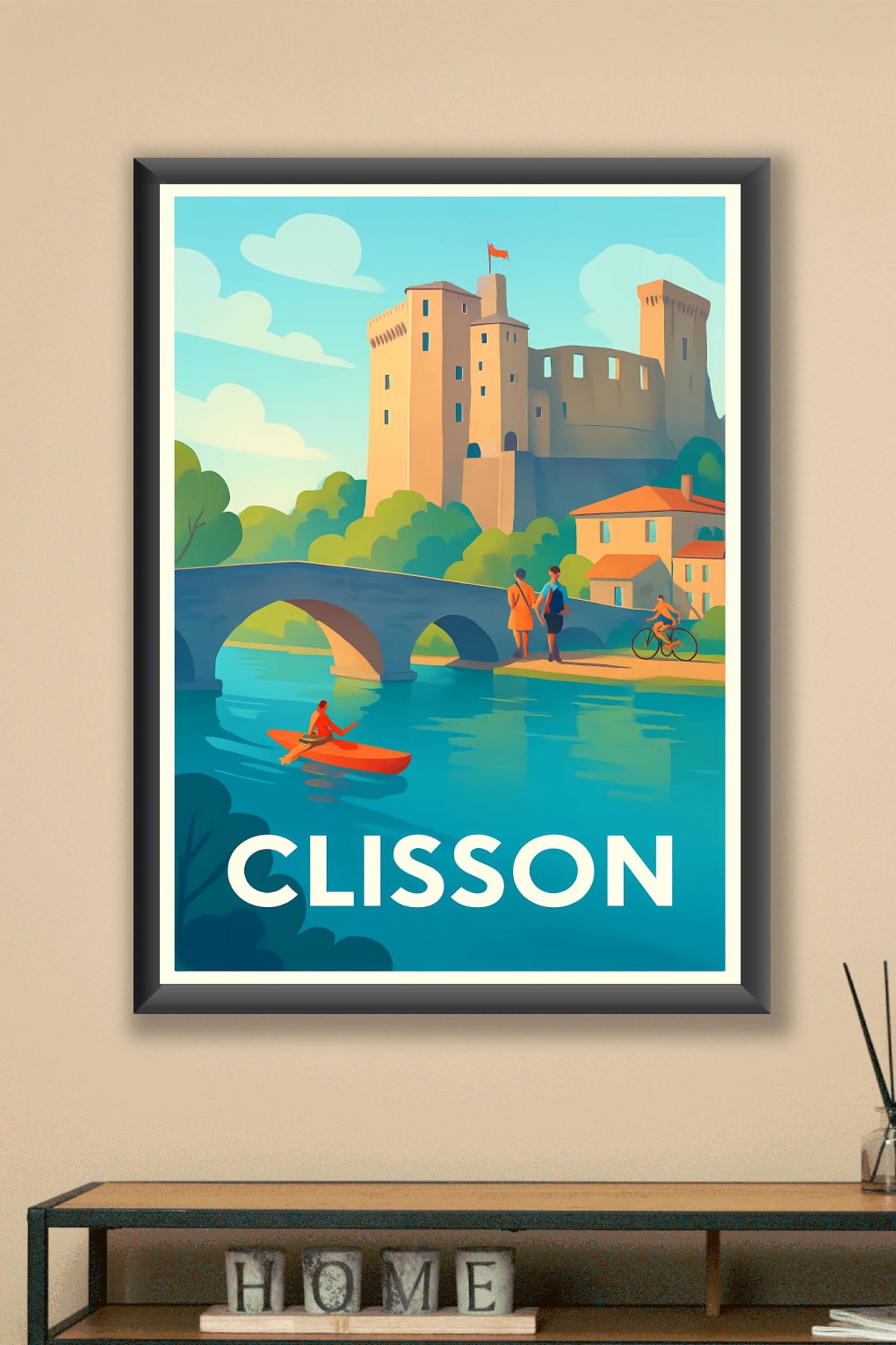Affiche Clisson — Charme et Sérénité au Bord de l'Erdre · poster d'art de Clisson