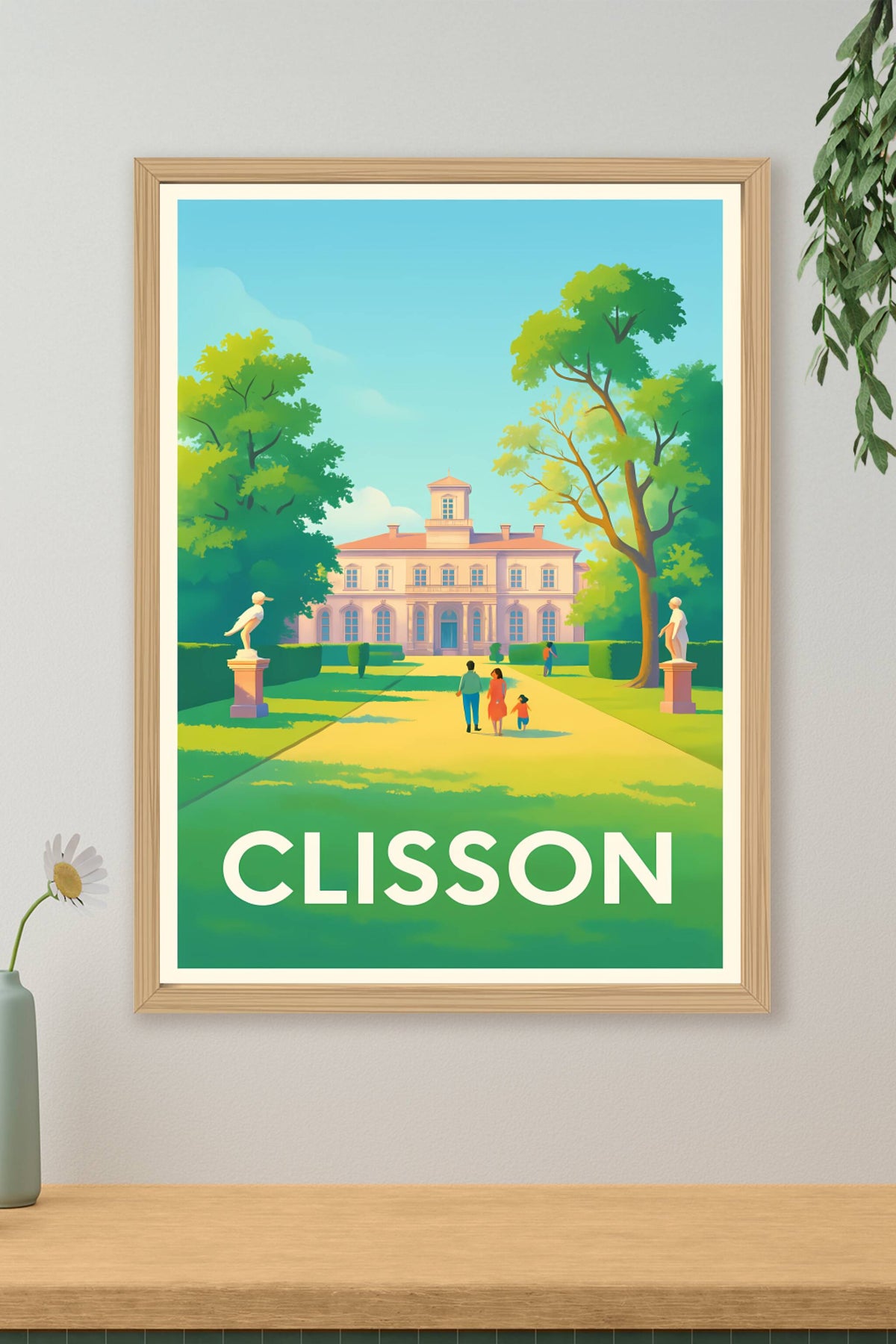 Affiche Clisson — Élégance et nature au cœur du château · poster d'art de Clisson