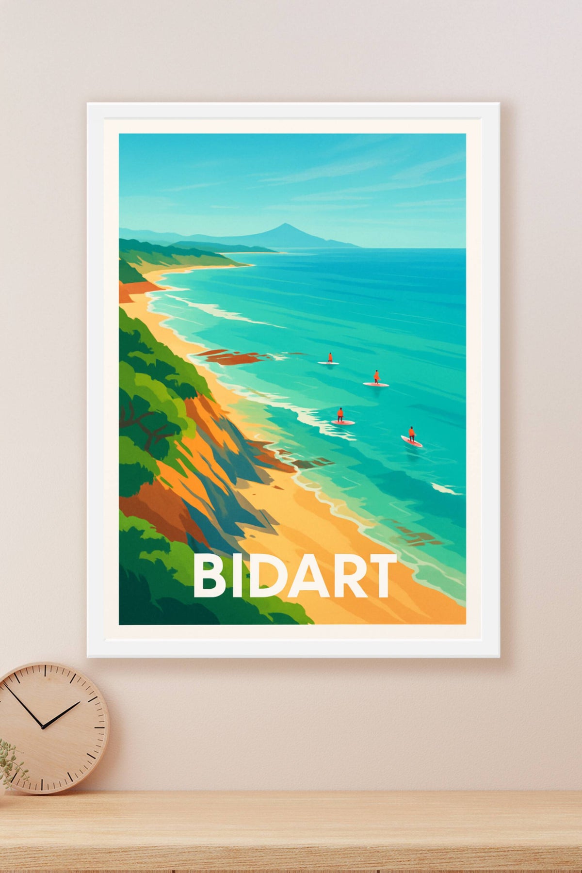 Affiche Bidart — L'appel de la vague basque · poster d'art de Bidart