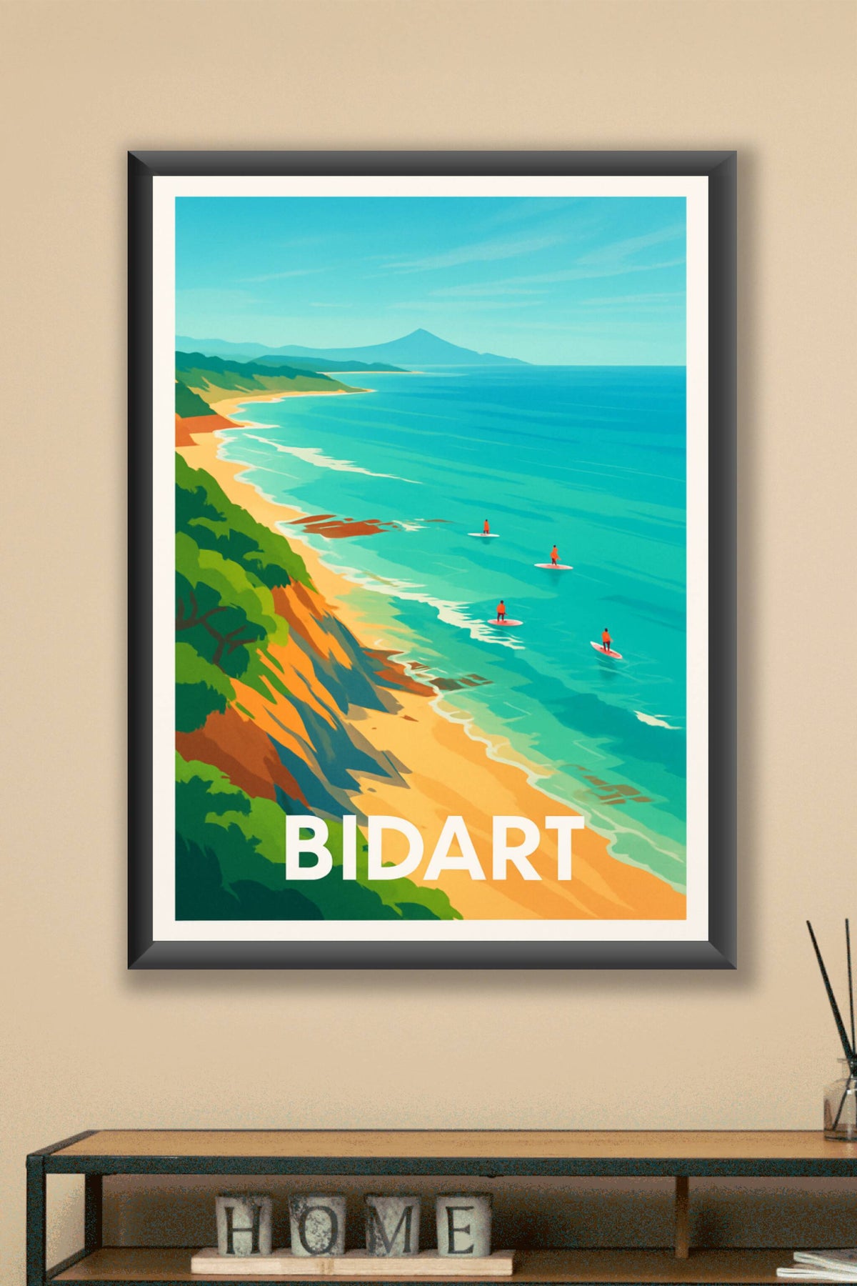 Affiche Bidart — L'appel de la vague basque · poster d'art de Bidart