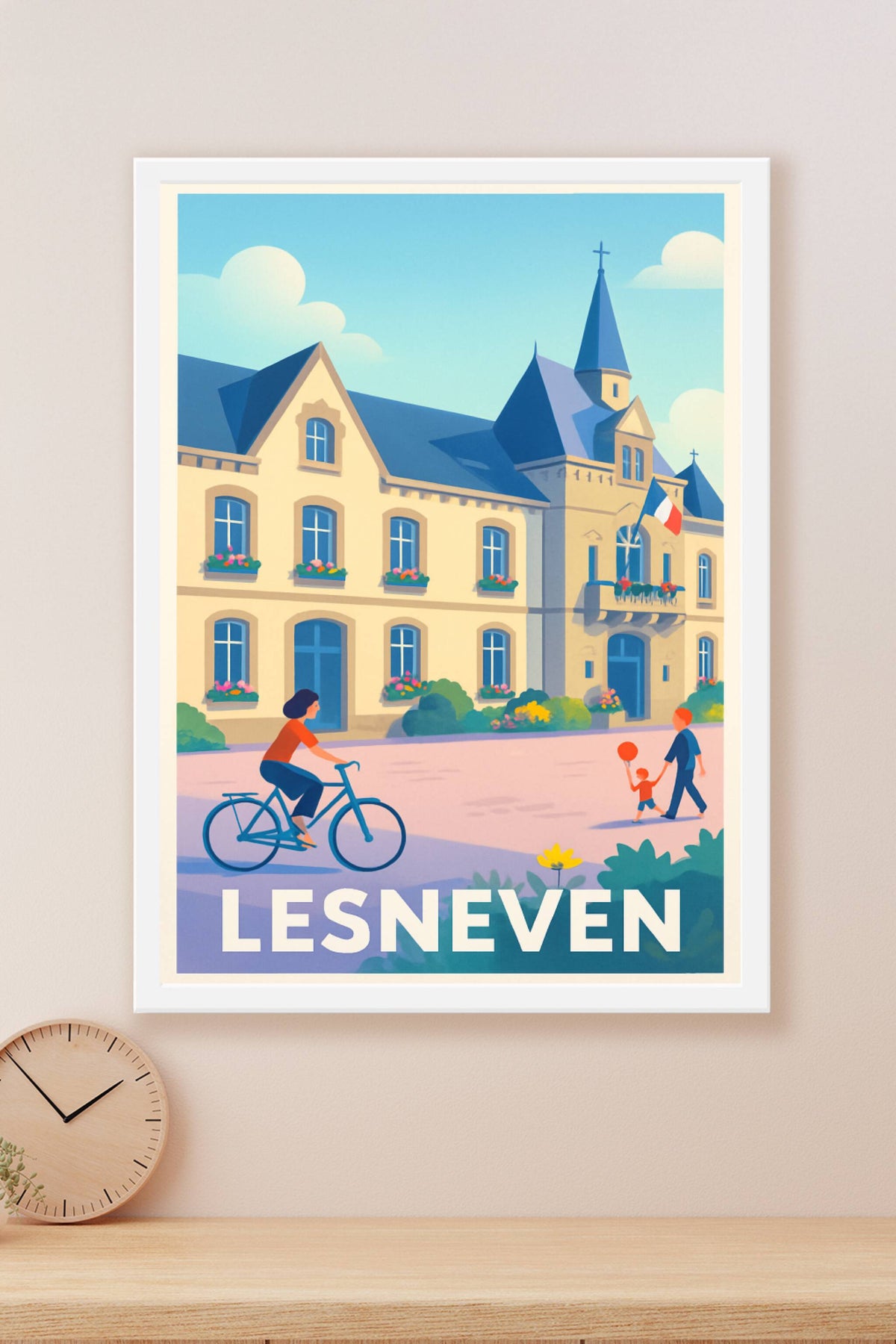 Affiche Lesneven — Charme et douceur bretonne au quotidien · poster d'art de Lesneven