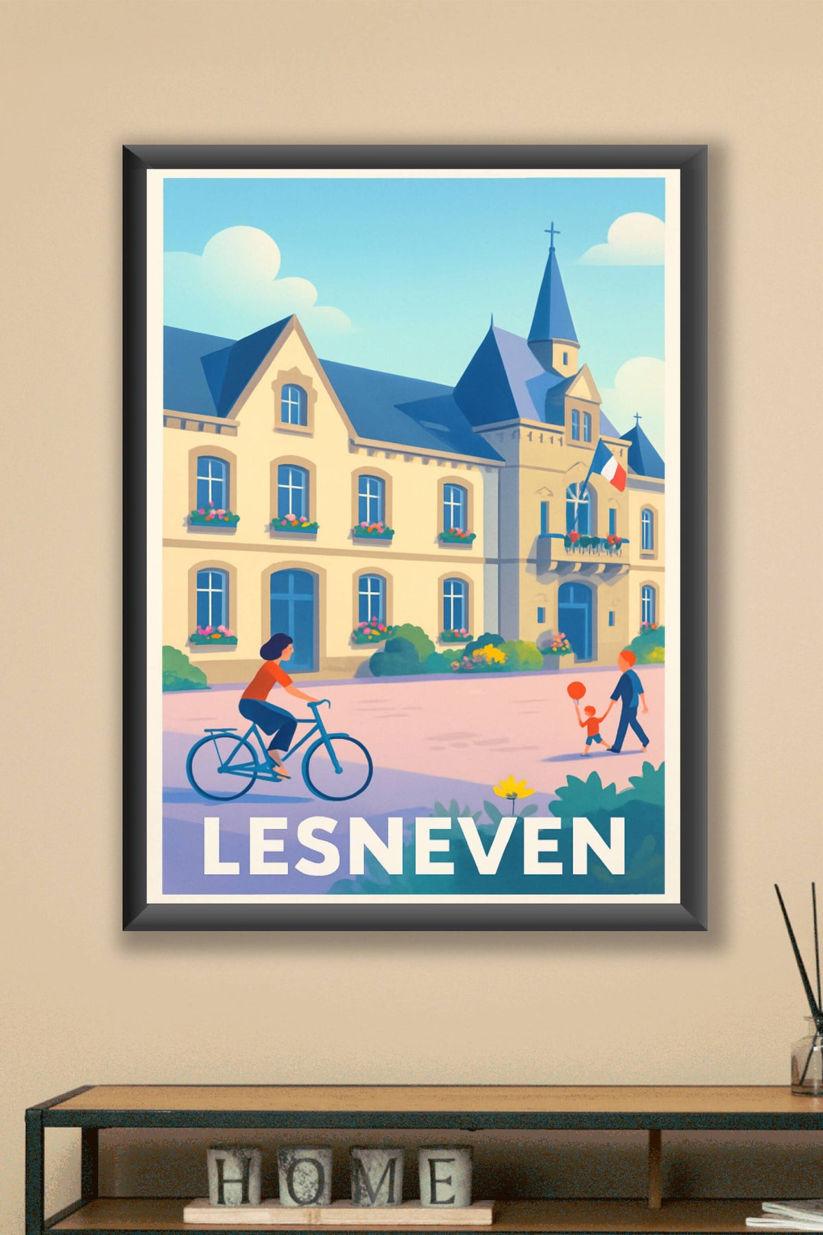Affiche Lesneven — Charme et douceur bretonne au quotidien · poster d'art de Lesneven