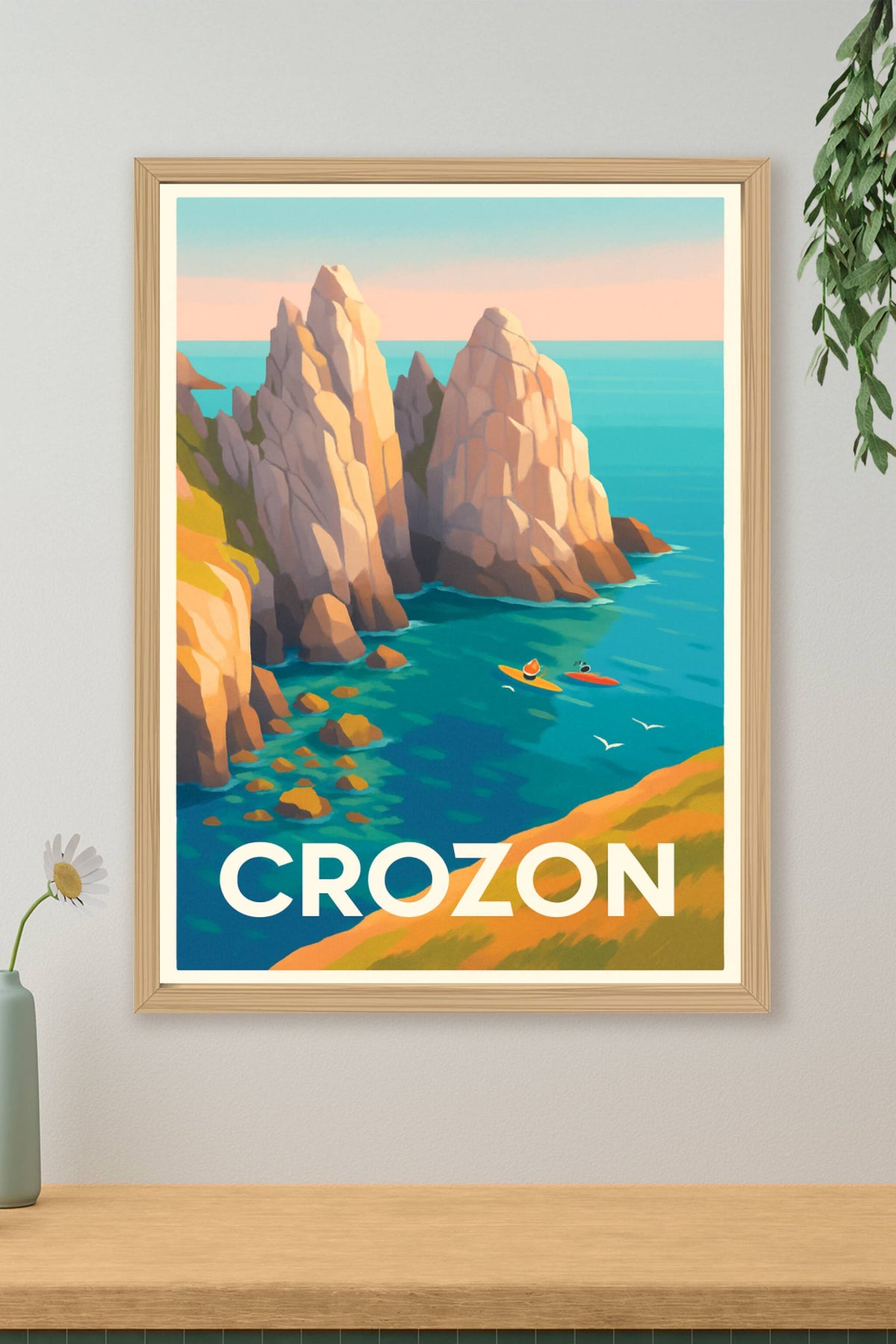 Affiche Crozon — Évasion et nature sauvage en Bretagne · poster d'art de Crozon