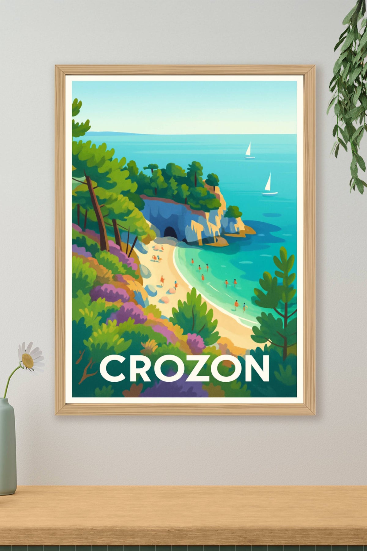 Affiche Crozon — L'évasion nature et mer en Bretagne · poster d'art de Crozon
