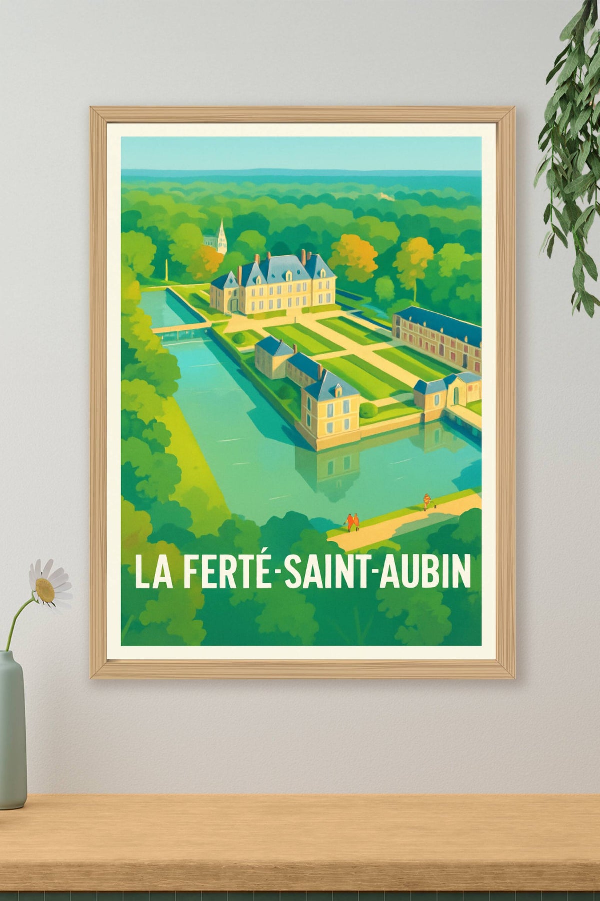 Affiche La Ferté-Saint-Aubin — Élégance et Sérénité au Château · poster d'art de La Ferté-Saint-Aubin