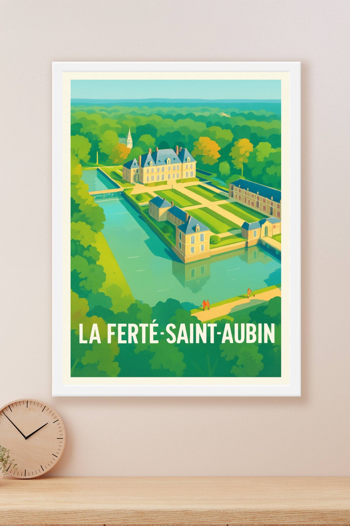 Affiche La Ferté-Saint-Aubin — Élégance et Sérénité au Château · poster d'art de La Ferté-Saint-Aubin