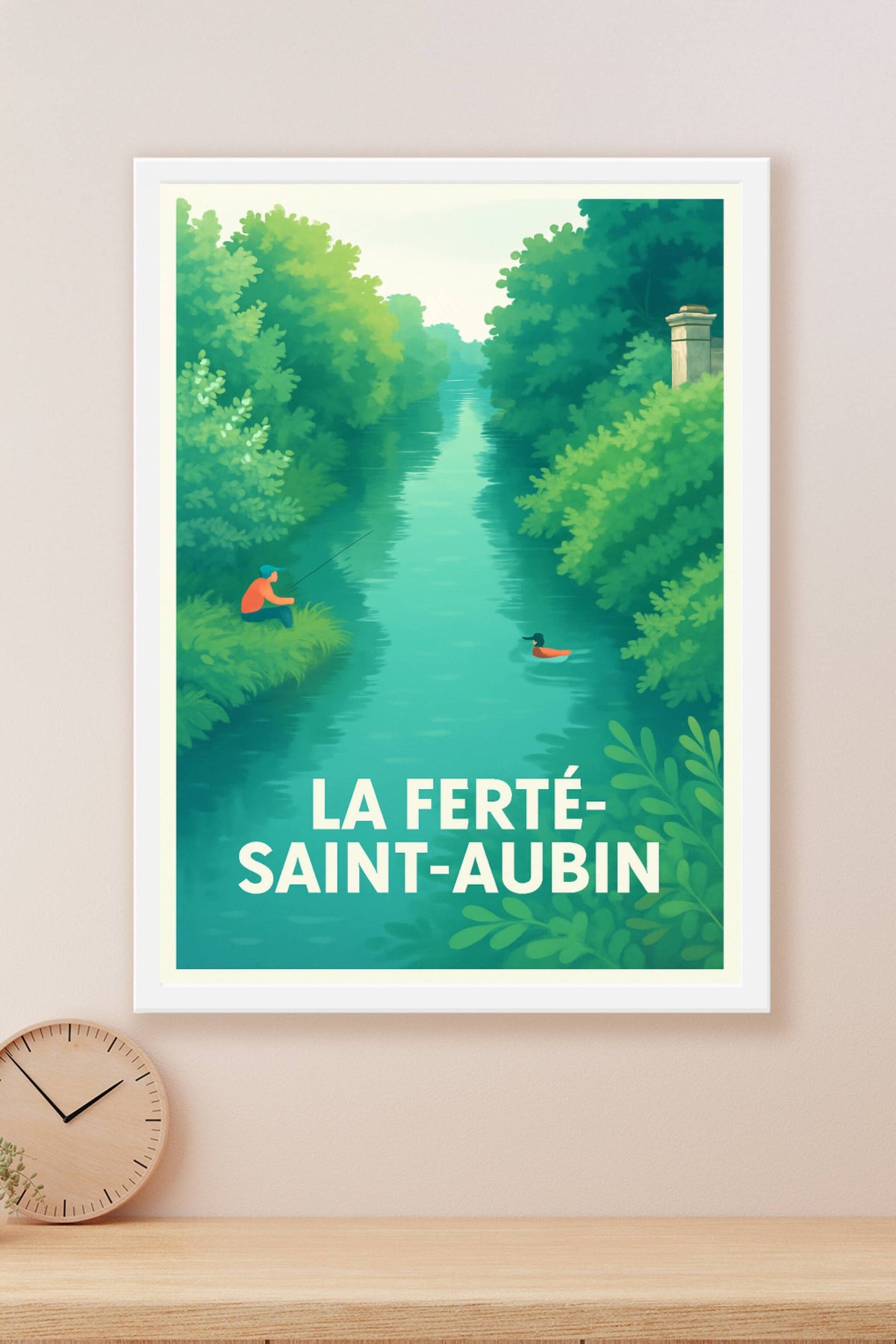 Affiche La Ferté-Saint-Aubin — Le Charme paisible de la nature · poster d'art de La Ferté-Saint-Aubin