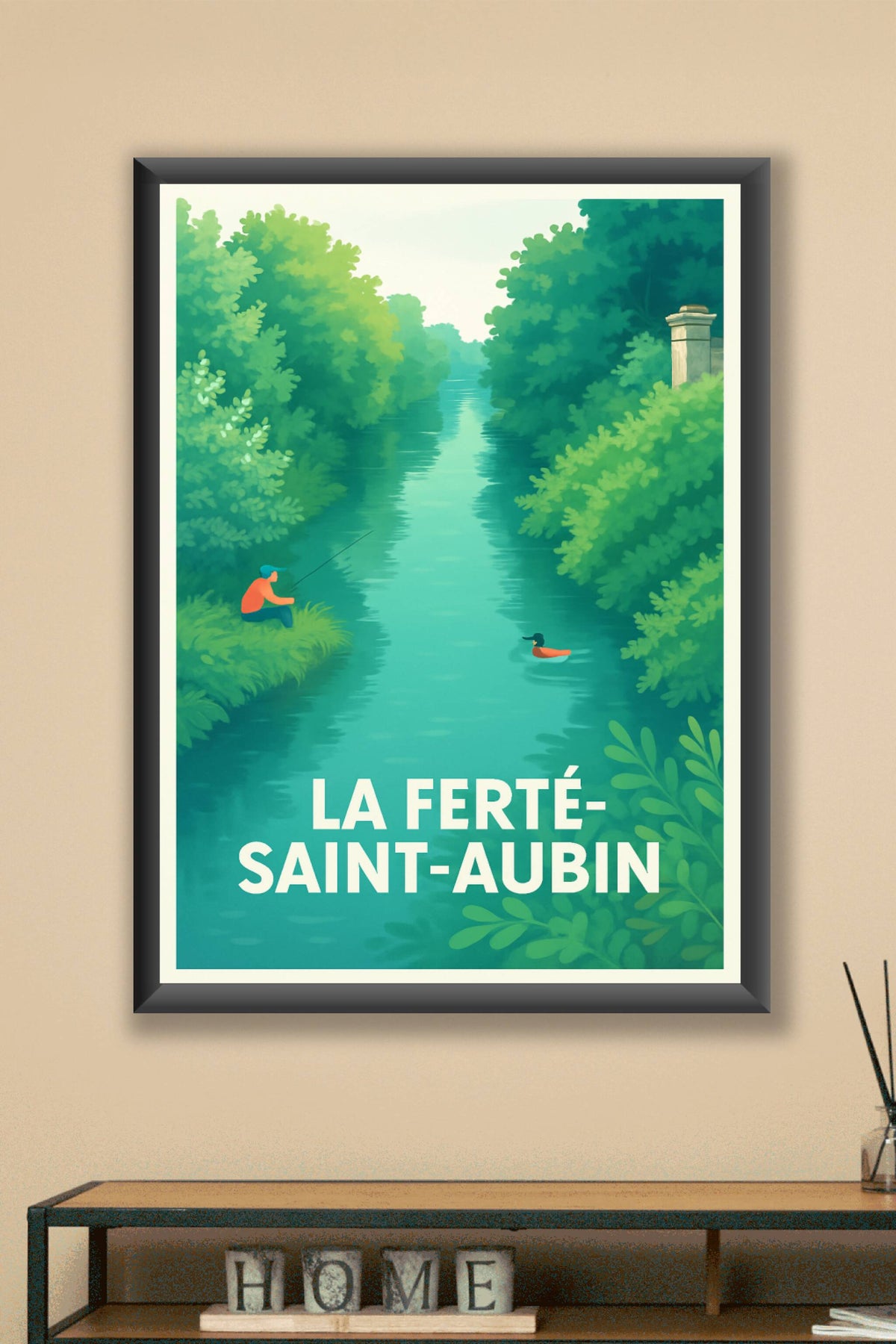 Affiche La Ferté-Saint-Aubin — Le Charme paisible de la nature · poster d'art de La Ferté-Saint-Aubin