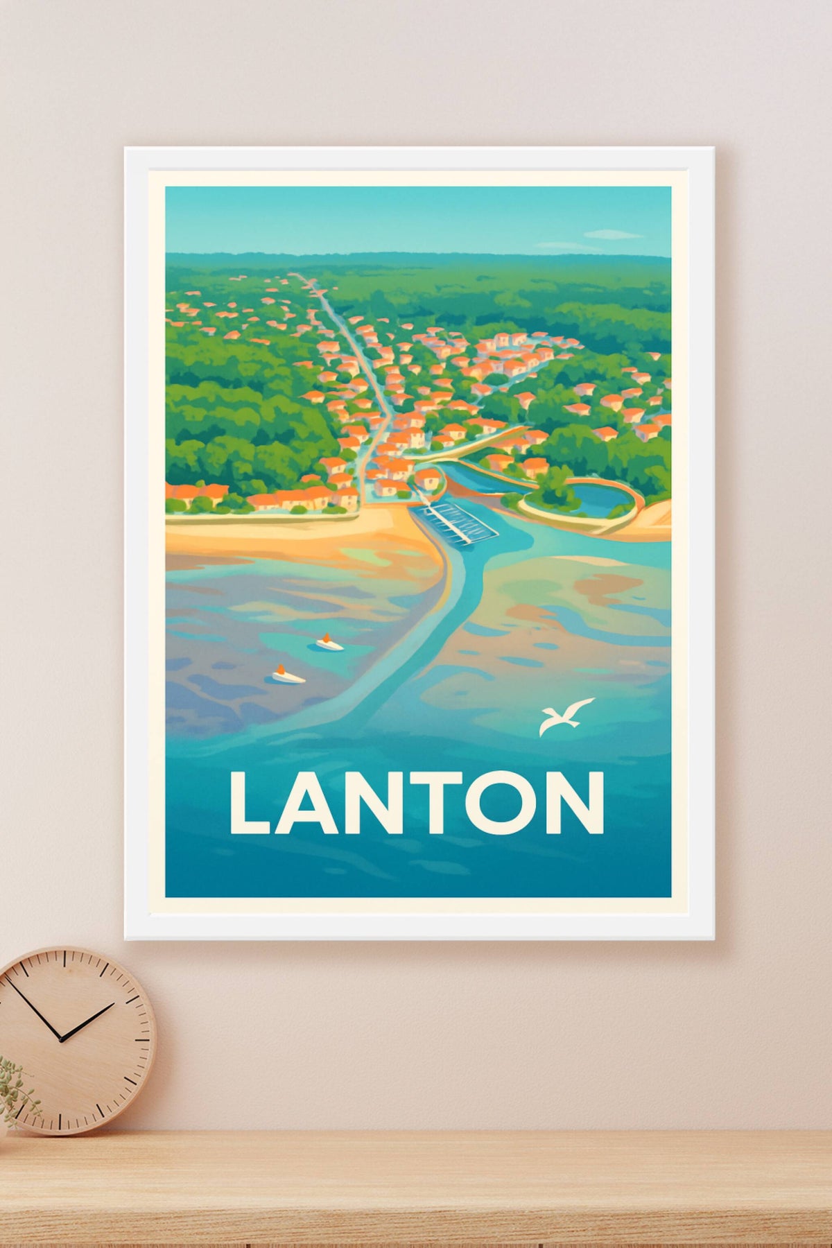 Affiche Lanton — Évasion entre terre et mer · poster d'art de Lanton