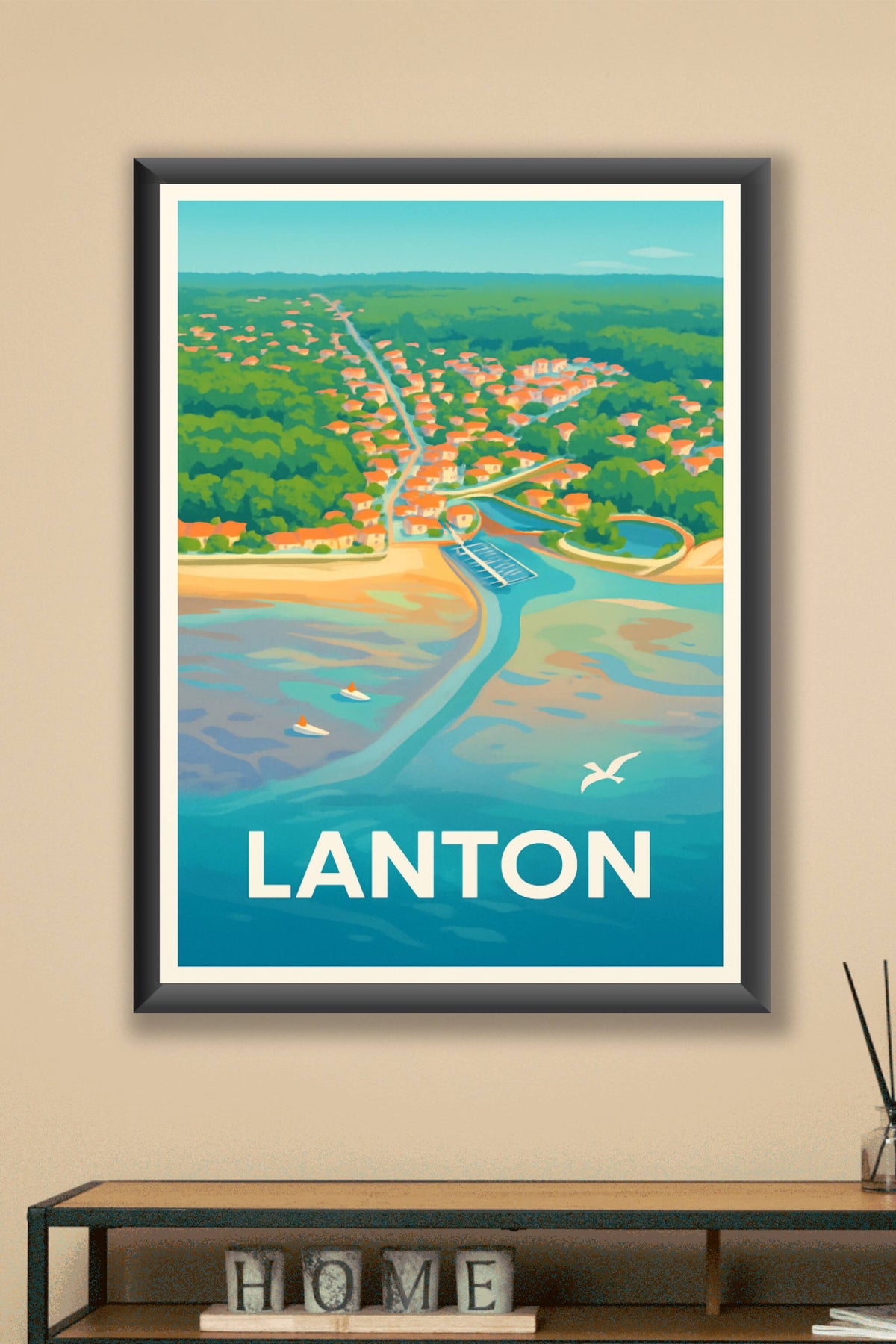 Affiche Lanton — Évasion entre terre et mer · poster d'art de Lanton