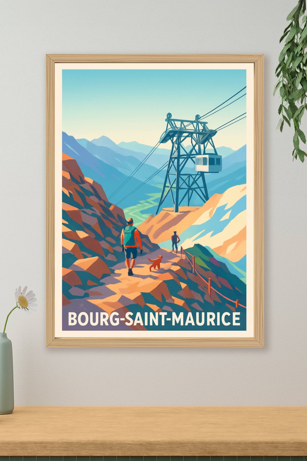 Affiche Bourg-Saint-Maurice — Escapade Montagnarde Authentique · poster d'art de Bourg-Saint-Maurice
