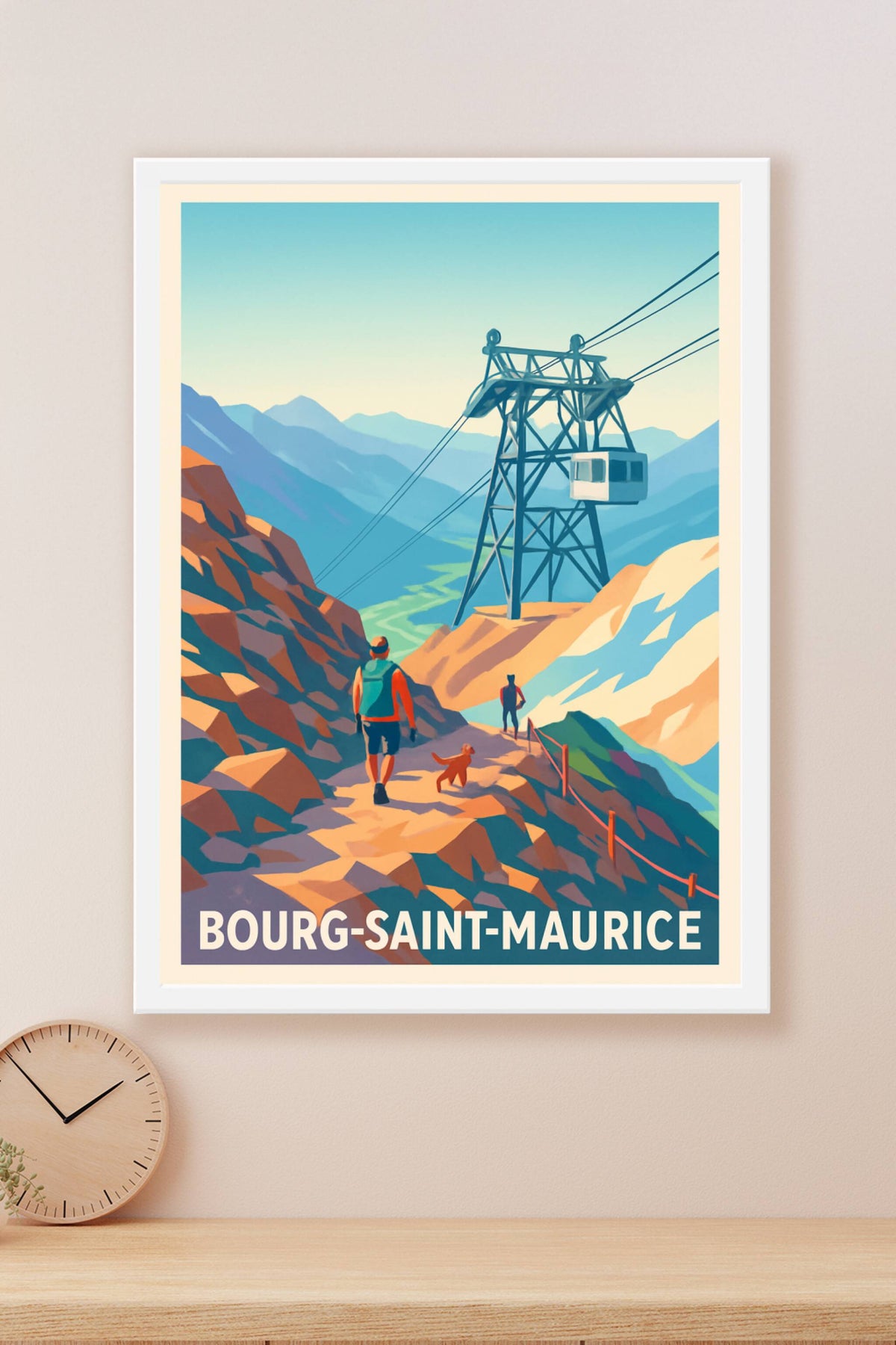Affiche Bourg-Saint-Maurice — Escapade Montagnarde Authentique · poster d'art de Bourg-Saint-Maurice