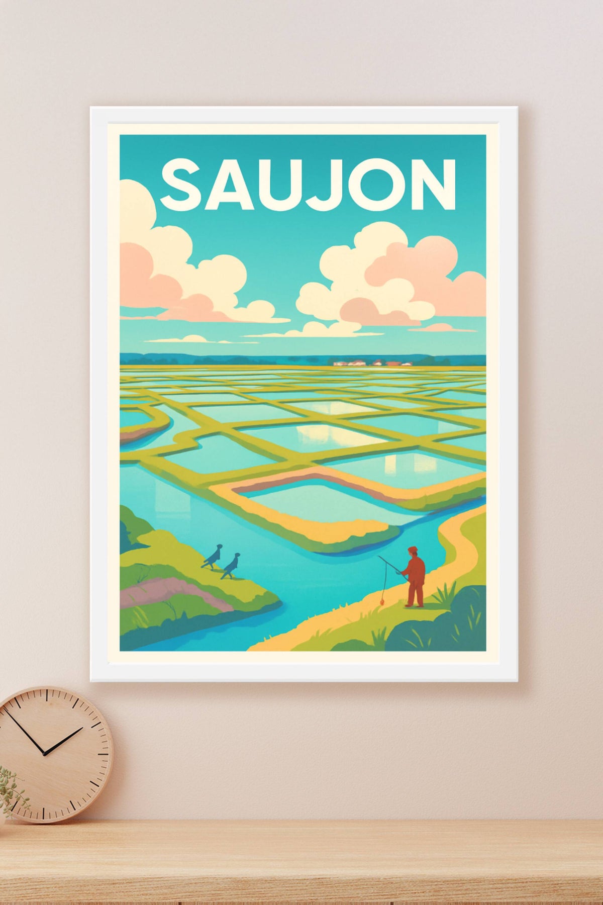 Affiche Saujon — Douceur de la nature en bord de marais · poster d'art de Saujon