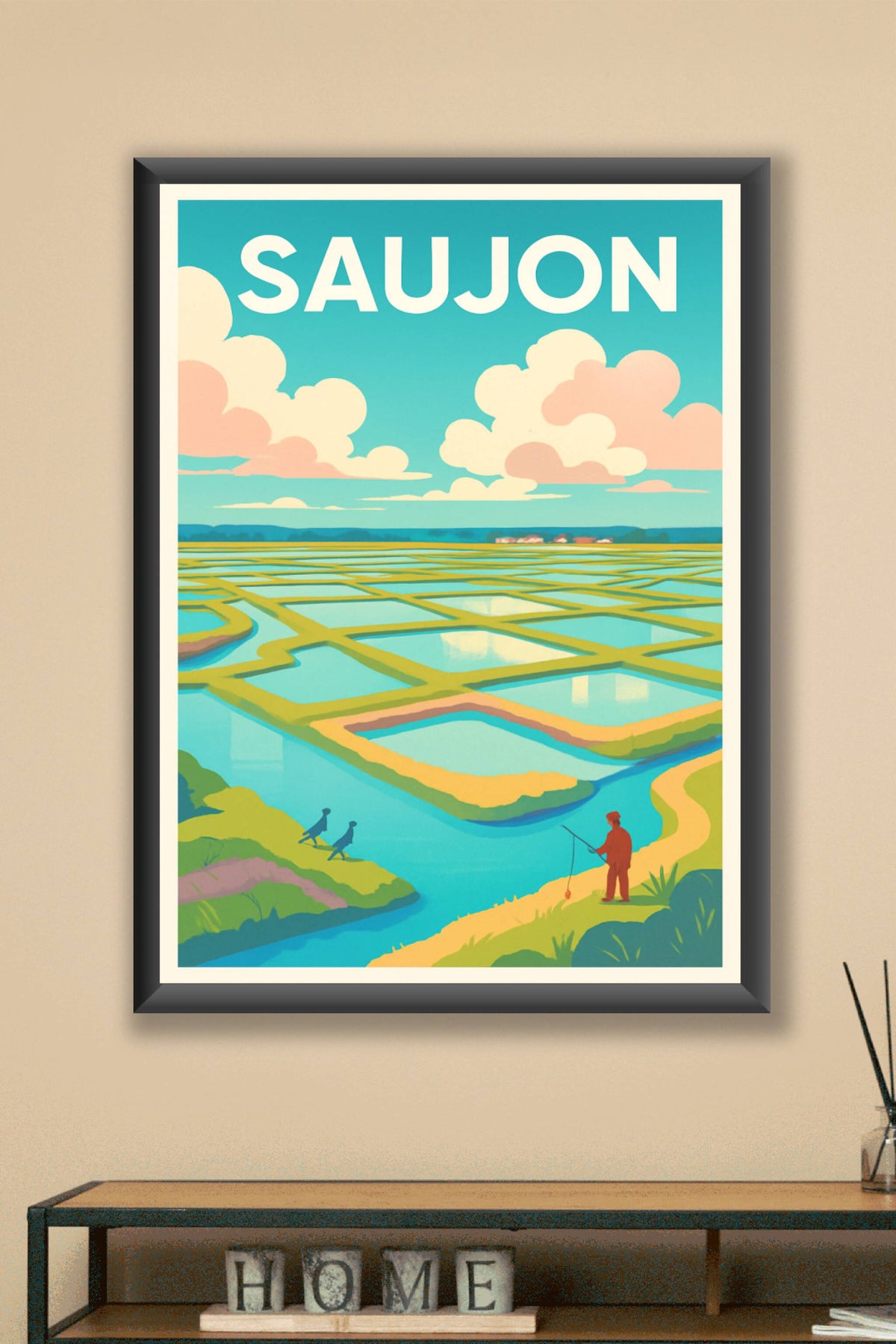 Affiche Saujon — Douceur de la nature en bord de marais · poster d'art de Saujon