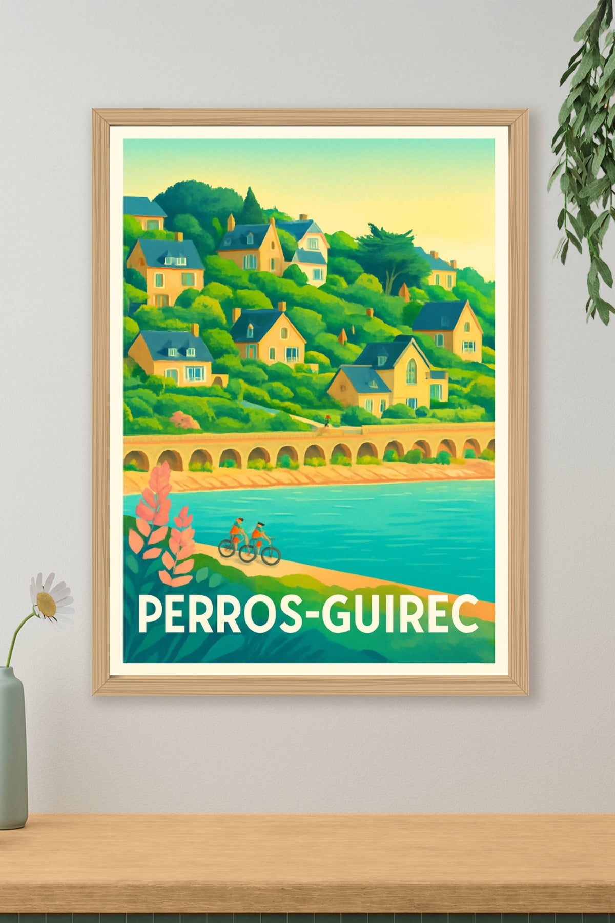 Affiche Perros-Guirec — Charme éternel de la côte bretonne · poster d'art de Perros-Guirec
