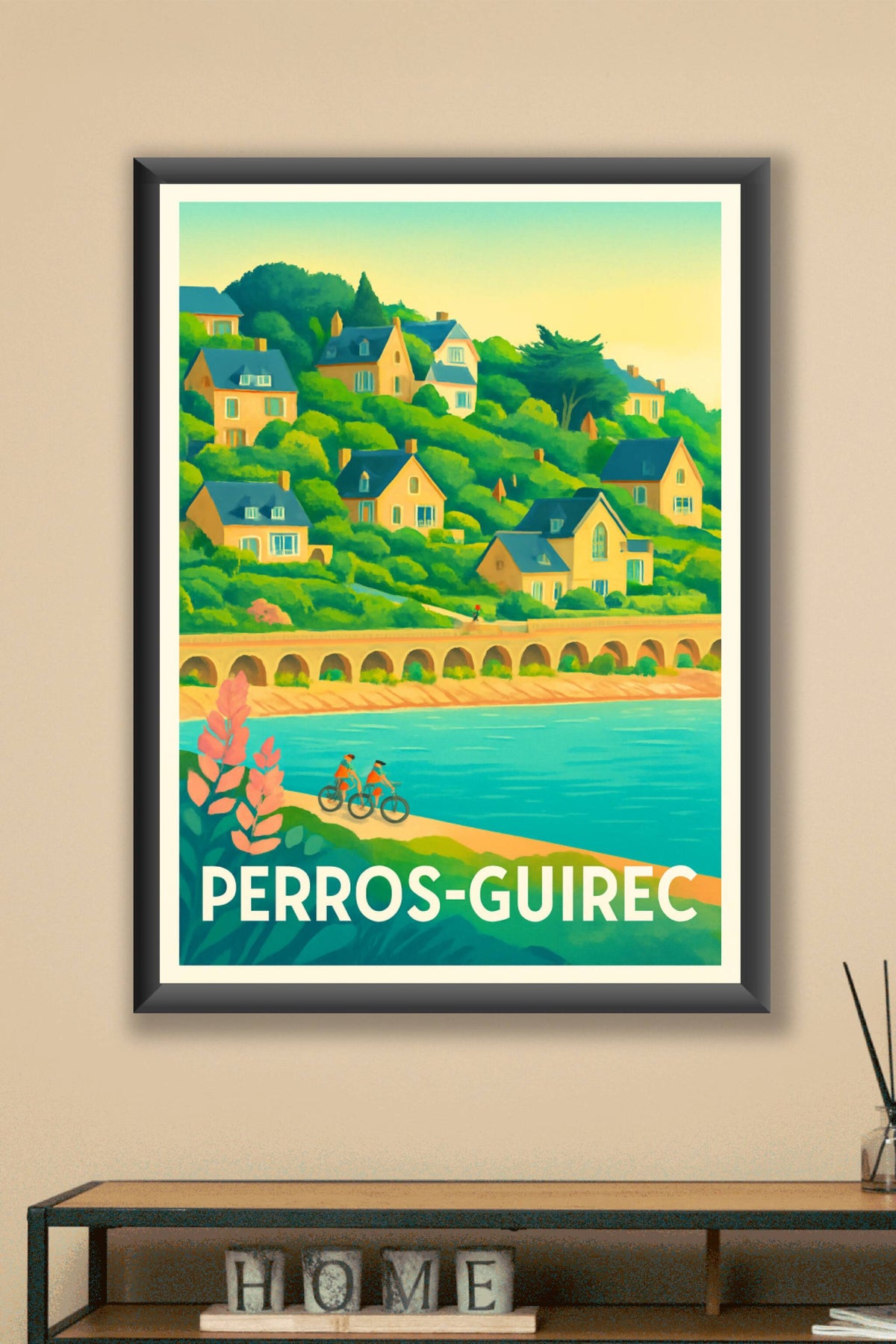 Affiche Perros-Guirec — Charme éternel de la côte bretonne · poster d'art de Perros-Guirec