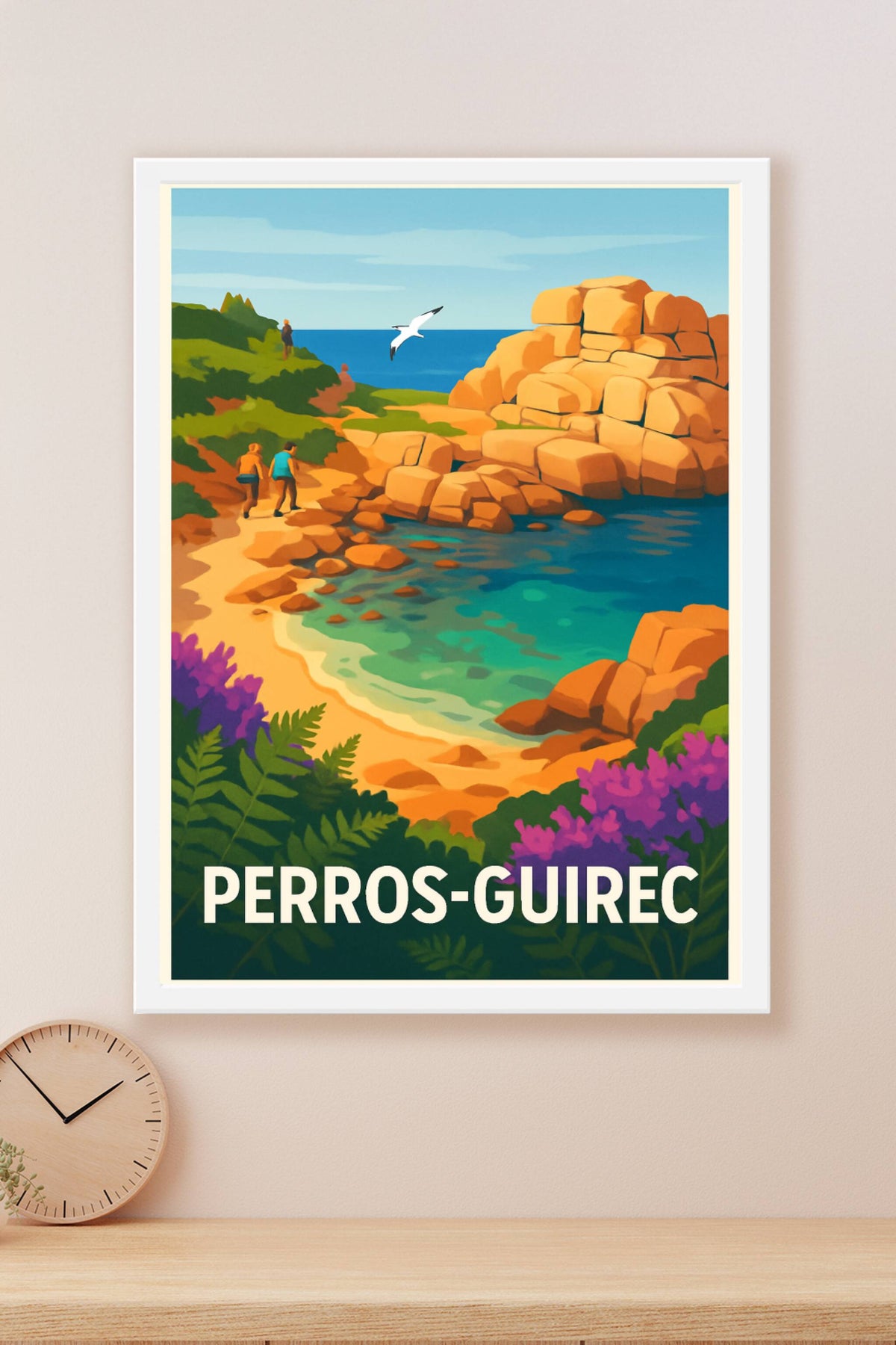 Affiche Perros-Guirec — Escapade bucolique sur la Côte de Granit Rose · poster d'art de Perros-Guirec