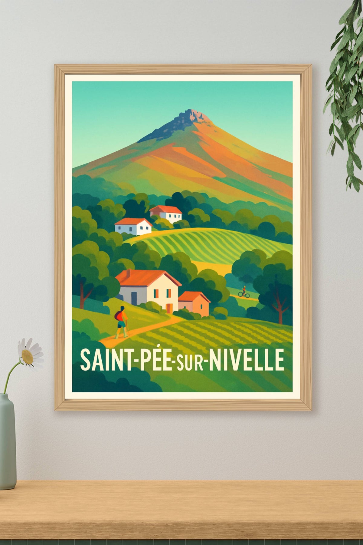 Affiche Saint-Pée-sur-Nivelle — Charme bucolique du Pays Basque · poster d'art de Saint-Pée-sur-Nivelle