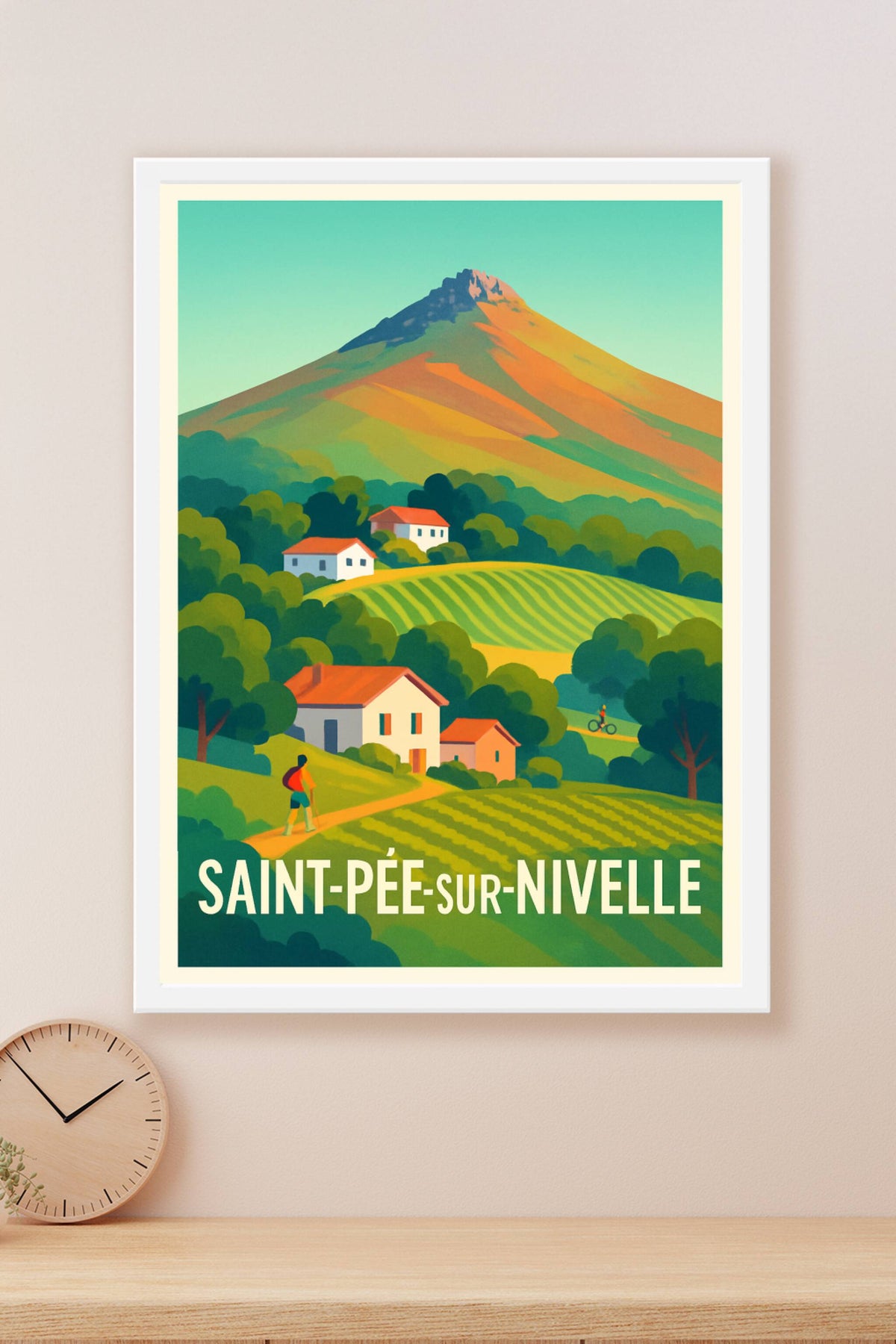 Affiche Saint-Pée-sur-Nivelle — Charme bucolique du Pays Basque · poster d'art de Saint-Pée-sur-Nivelle