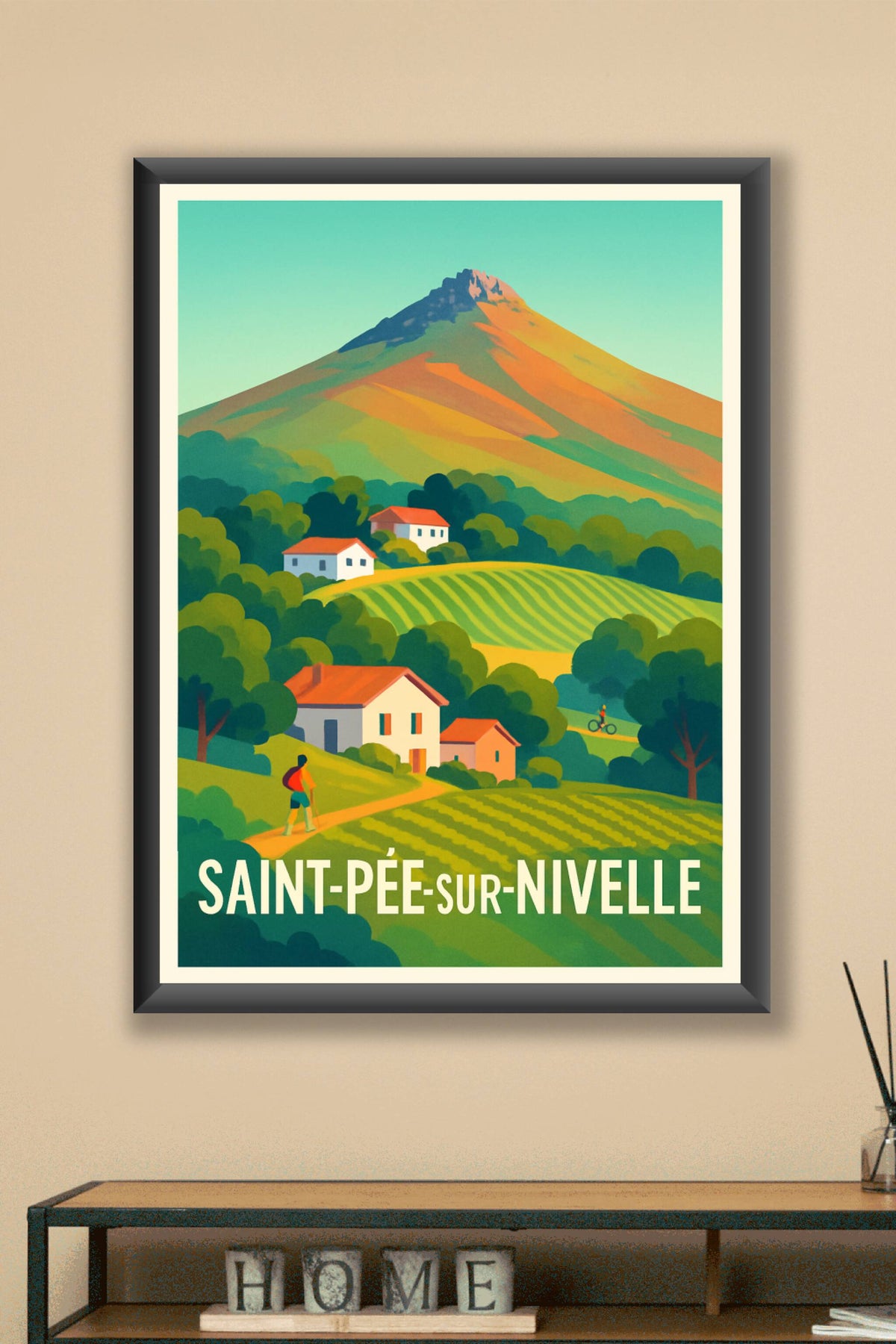 Affiche Saint-Pée-sur-Nivelle — Charme bucolique du Pays Basque · poster d'art de Saint-Pée-sur-Nivelle