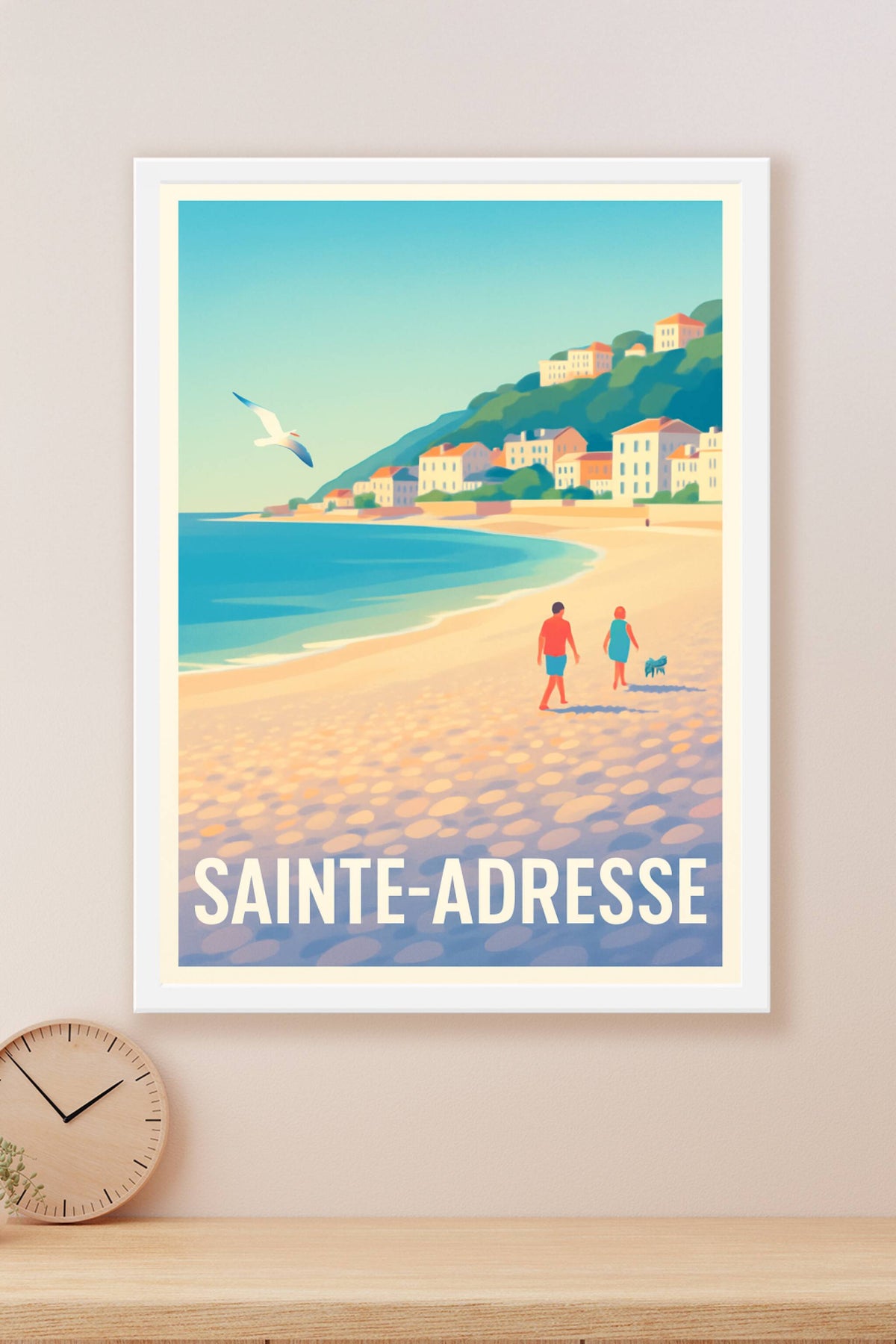 Affiche Sainte-Adresse — Promenade en bord de mer · poster d'art de Sainte-Adresse