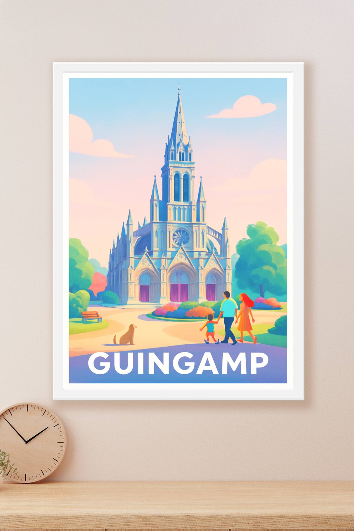 Affiche Guingamp — Charme et sérénité bretonne · poster d'art de Guingamp
