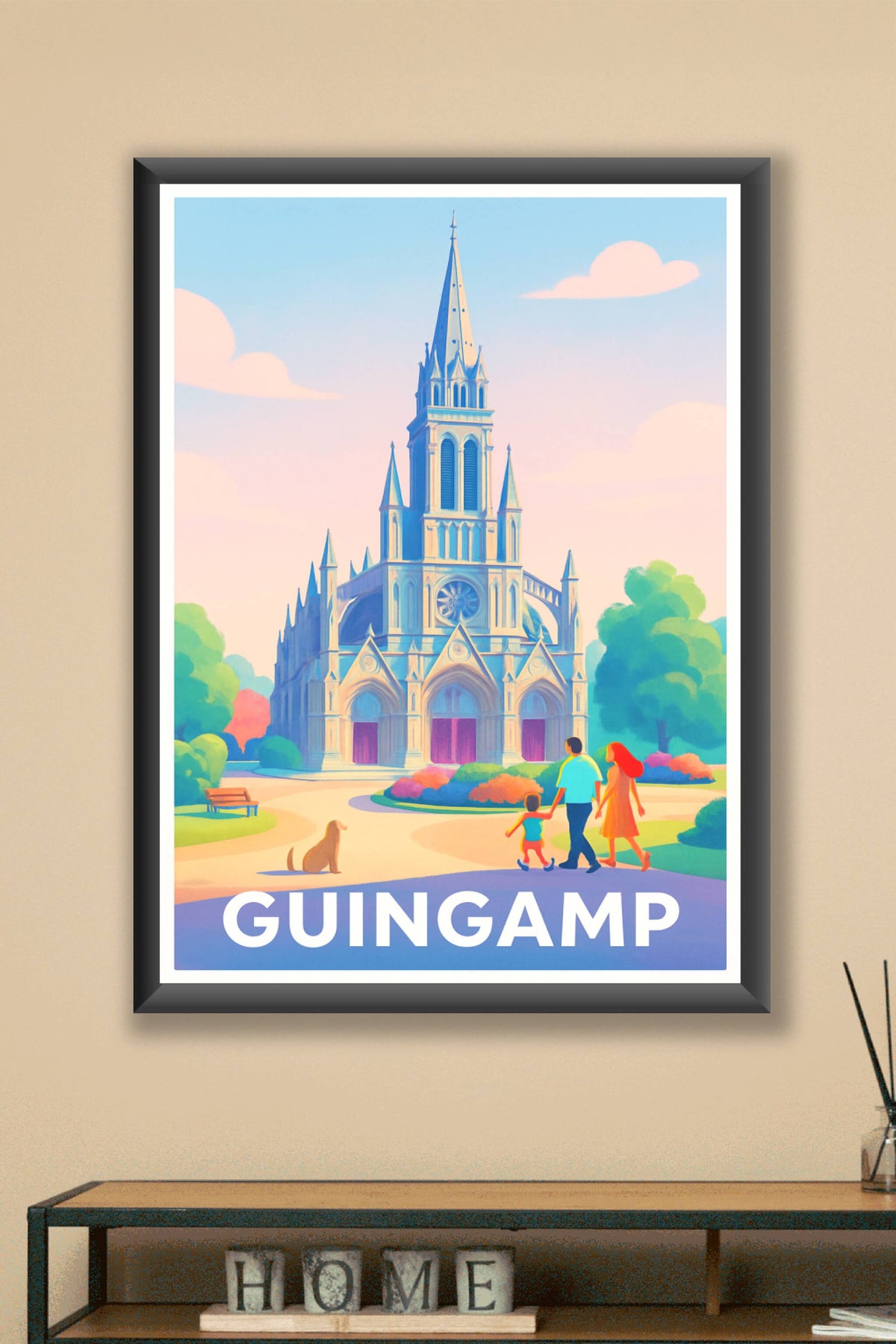 Affiche Guingamp — Charme et sérénité bretonne · poster d'art de Guingamp