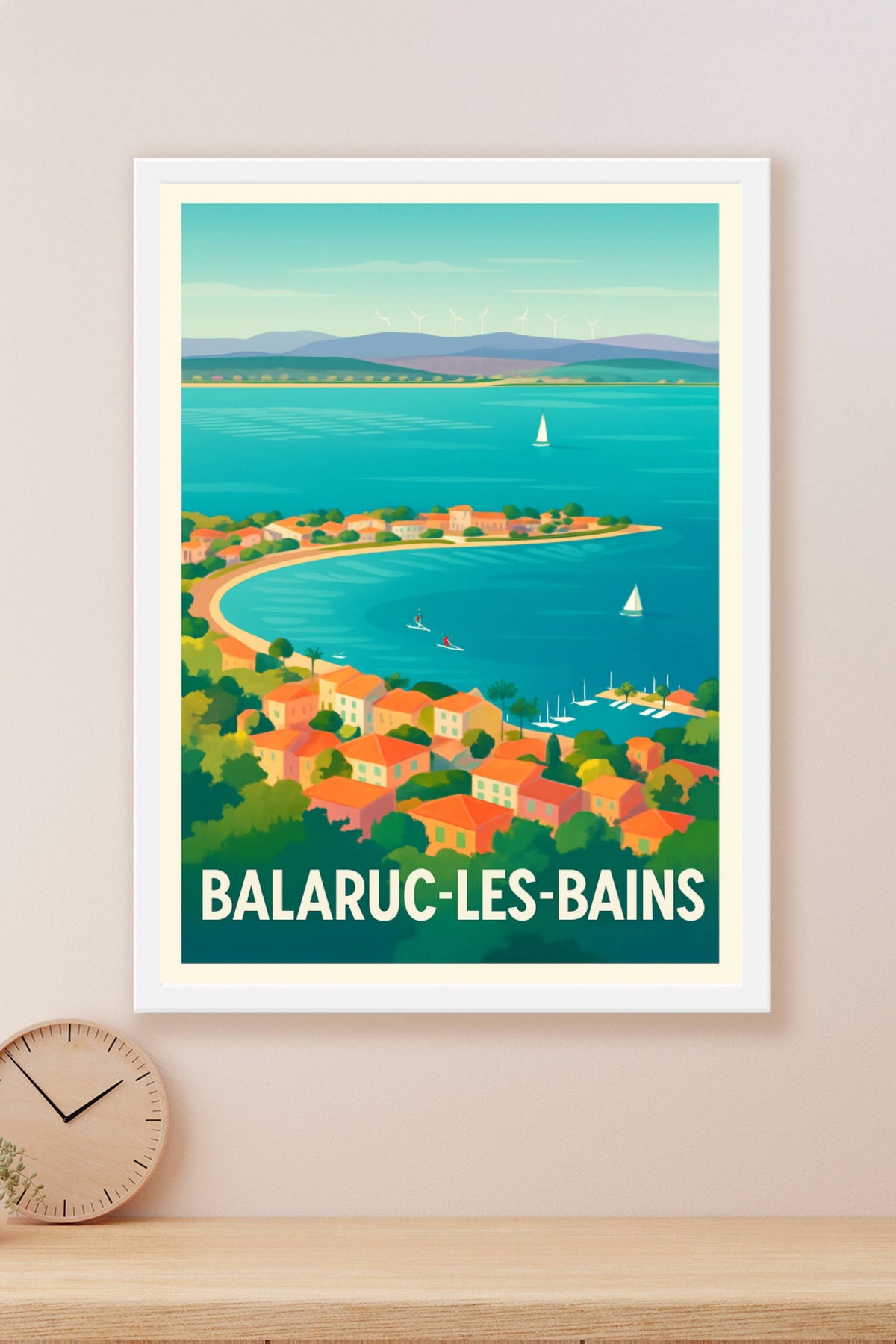 Affiche Balaruc-les-Bains — L'évasion en bord de lagune · poster d'art de Balaruc-les-Bains
