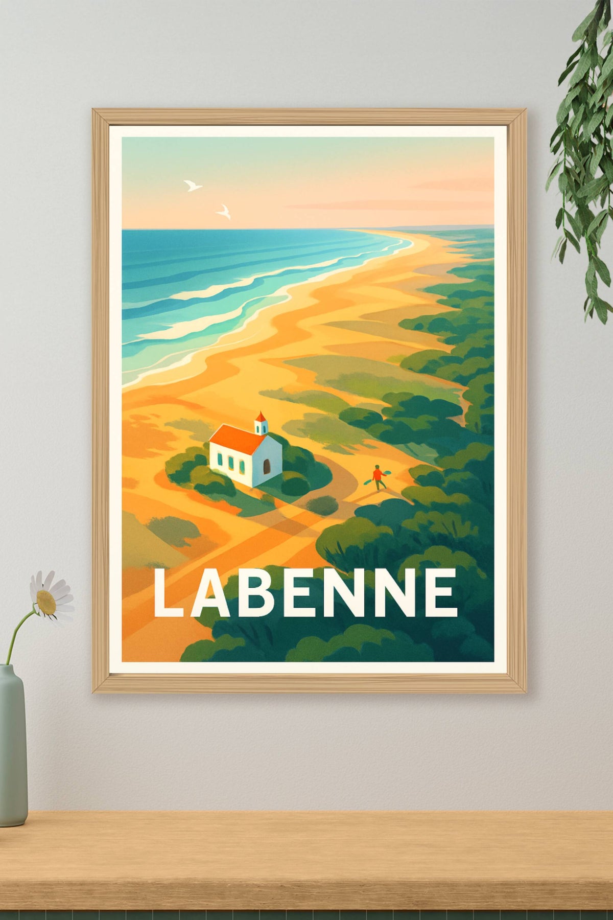 Affiche Labenne — Évasion côtière ensoleillée · poster d'art de Labenne