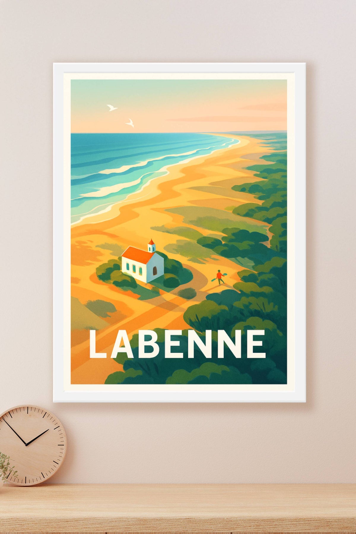 Affiche Labenne — Évasion côtière ensoleillée · poster d'art de Labenne