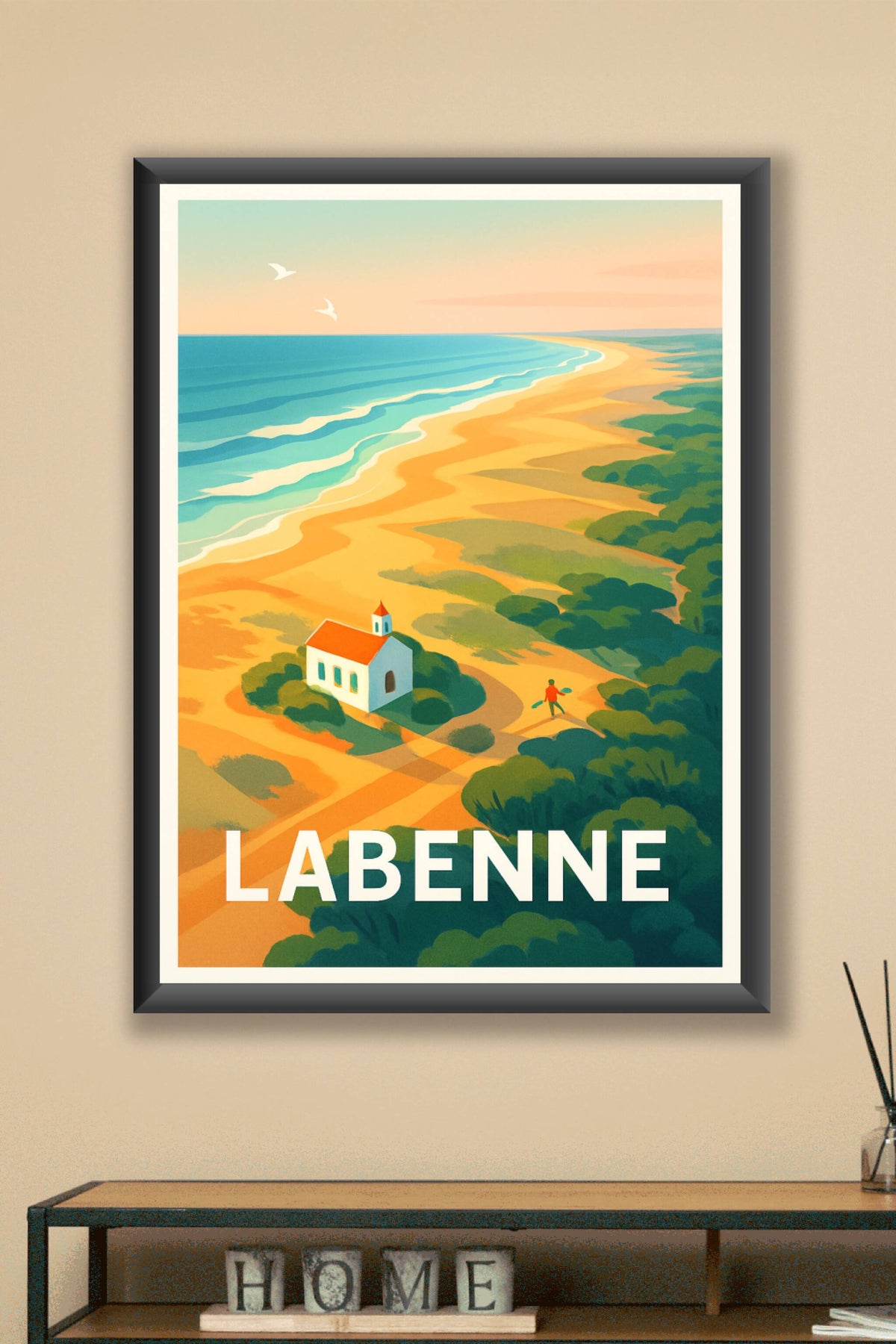 Affiche Labenne — Évasion côtière ensoleillée · poster d'art de Labenne
