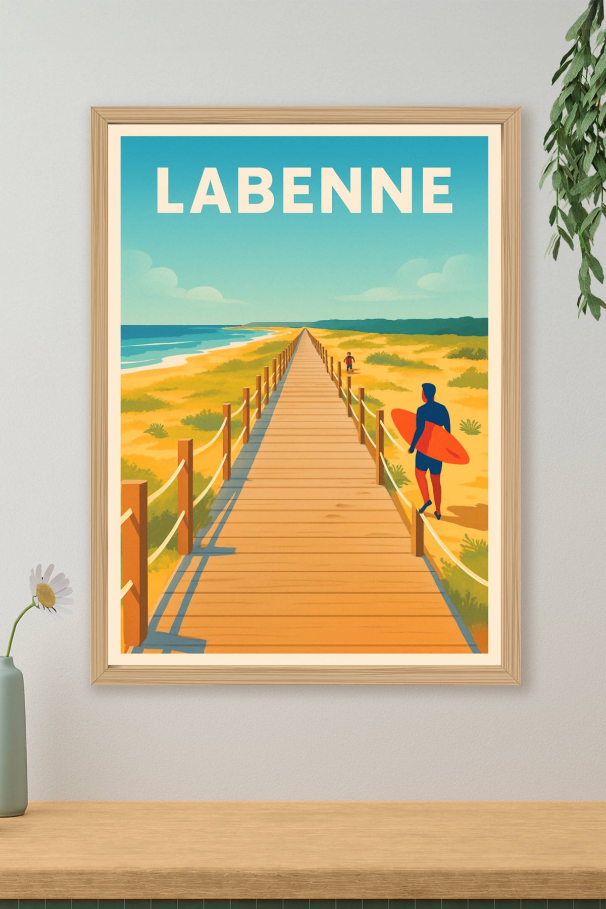 Affiche Labenne — Évasion et Surf sur la Côte Atlantique · poster d'art de Labenne
