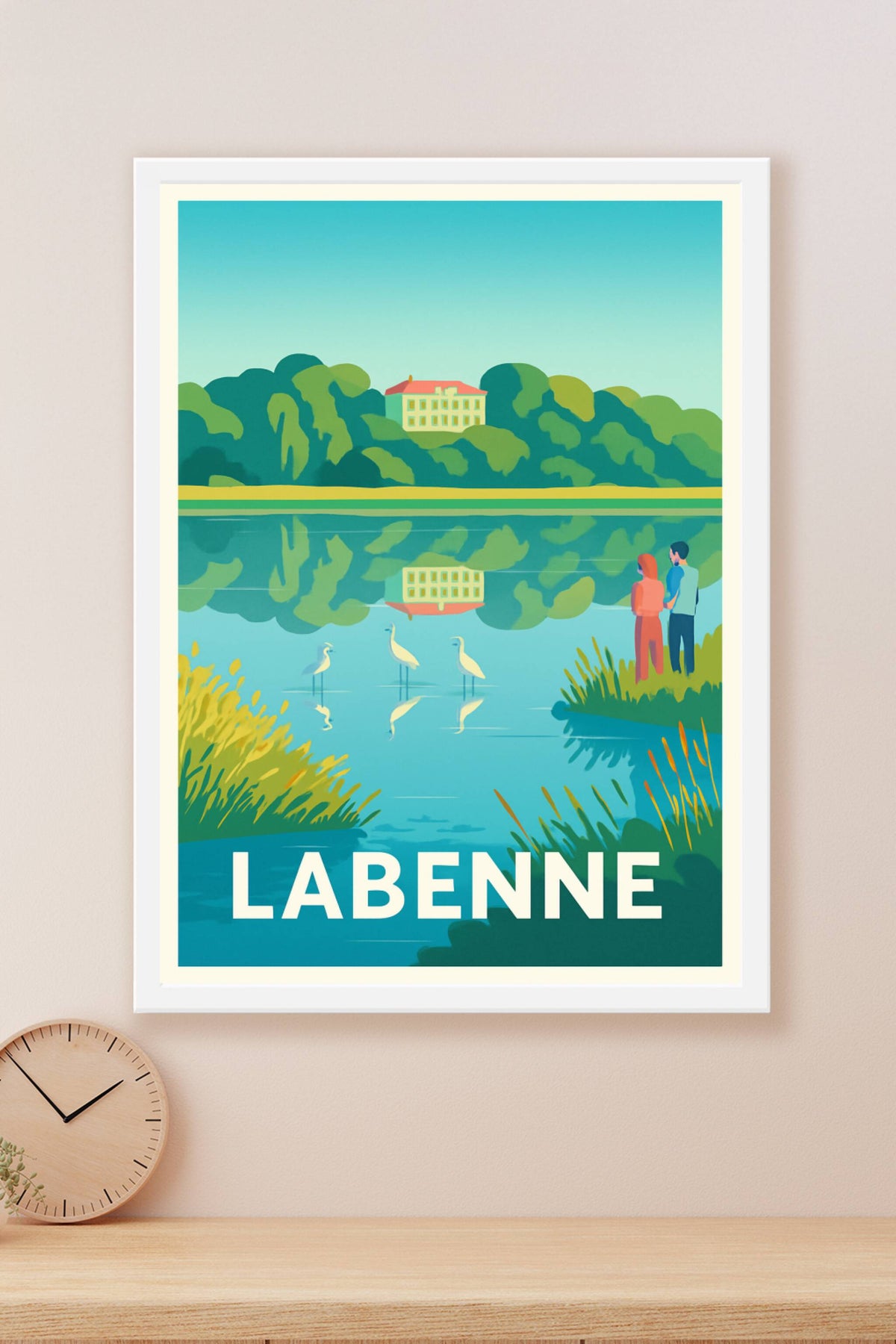 Affiche Labenne — Escapade nature au bord de l'eau · poster d'art de Labenne