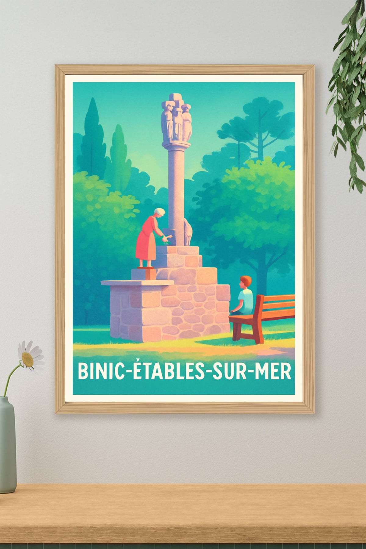 Affiche Binic-Étables-sur-Mer — Évasion paisible au cœur de la nature bretonne · poster d'art de Binic-Étables-sur-Mer