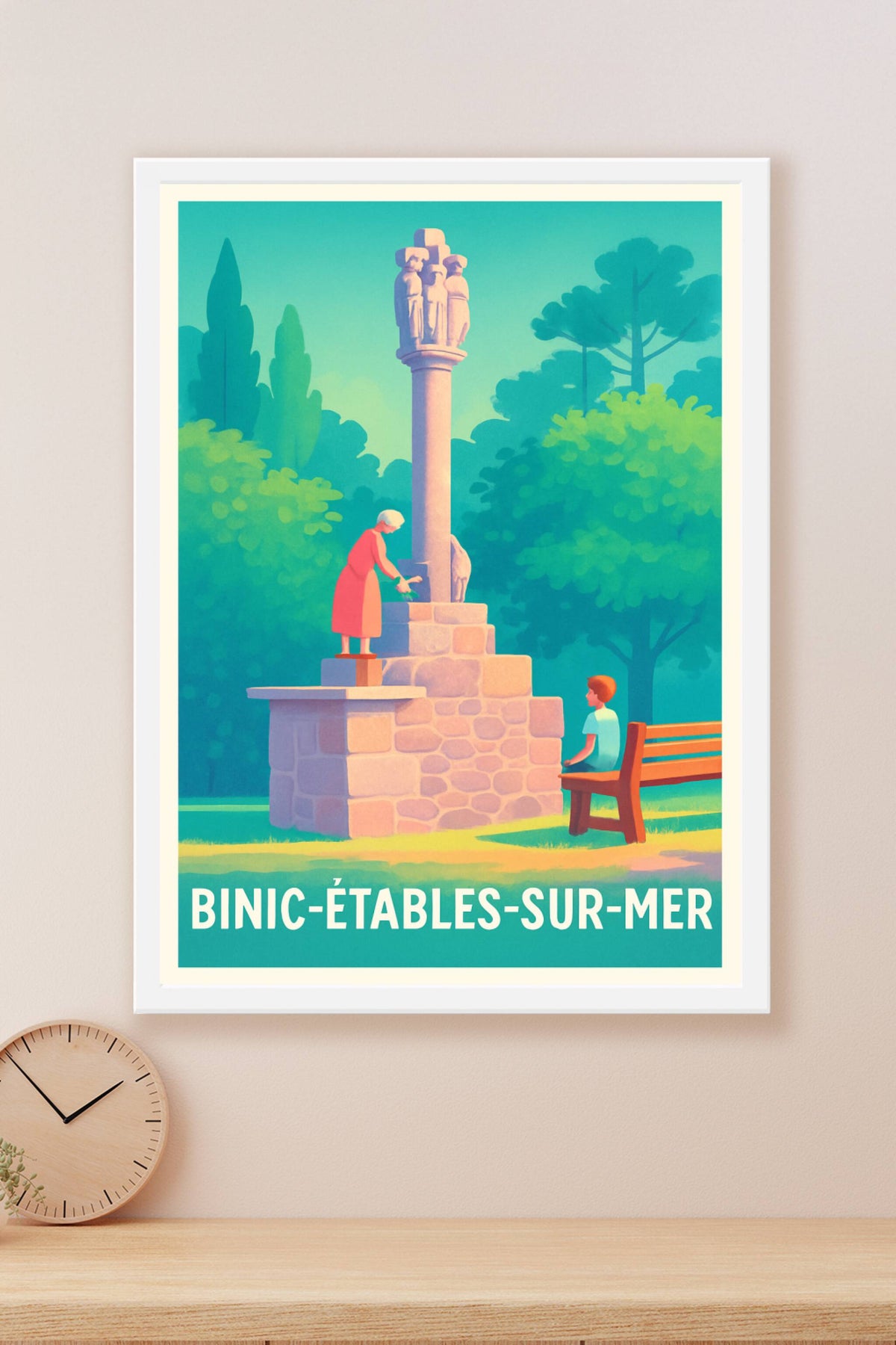 Affiche Binic-Étables-sur-Mer — Évasion paisible au cœur de la nature bretonne · poster d'art de Binic-Étables-sur-Mer