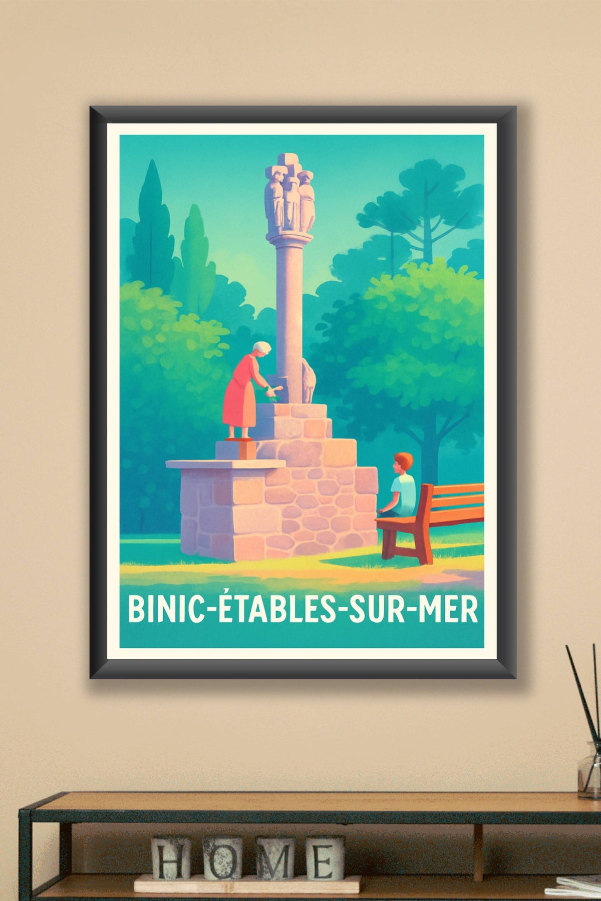 Affiche Binic-Étables-sur-Mer — Évasion paisible au cœur de la nature bretonne · poster d'art de Binic-Étables-sur-Mer