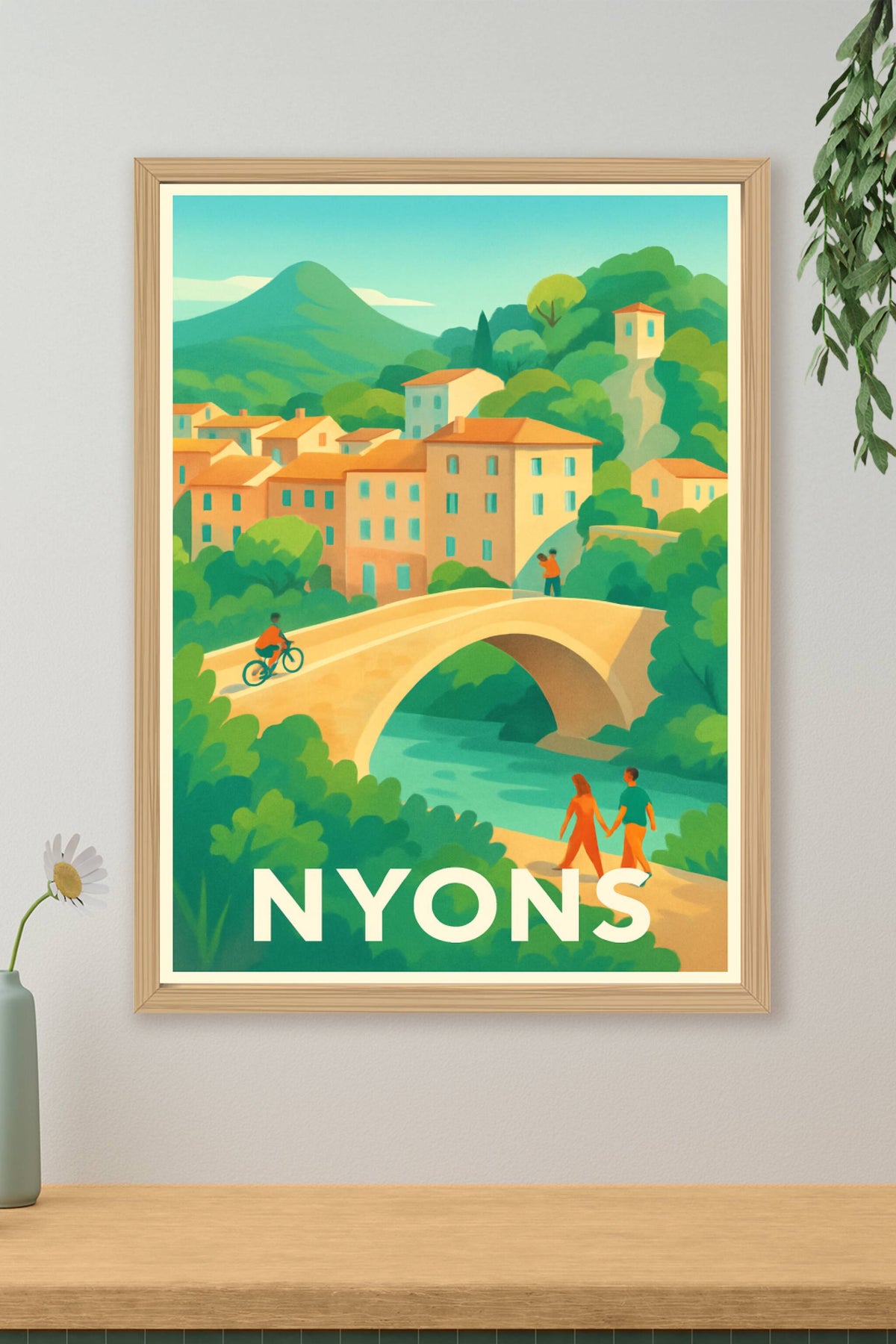 Affiche Nyons — Charme et Sérénité en Provence · poster d'art de Nyons