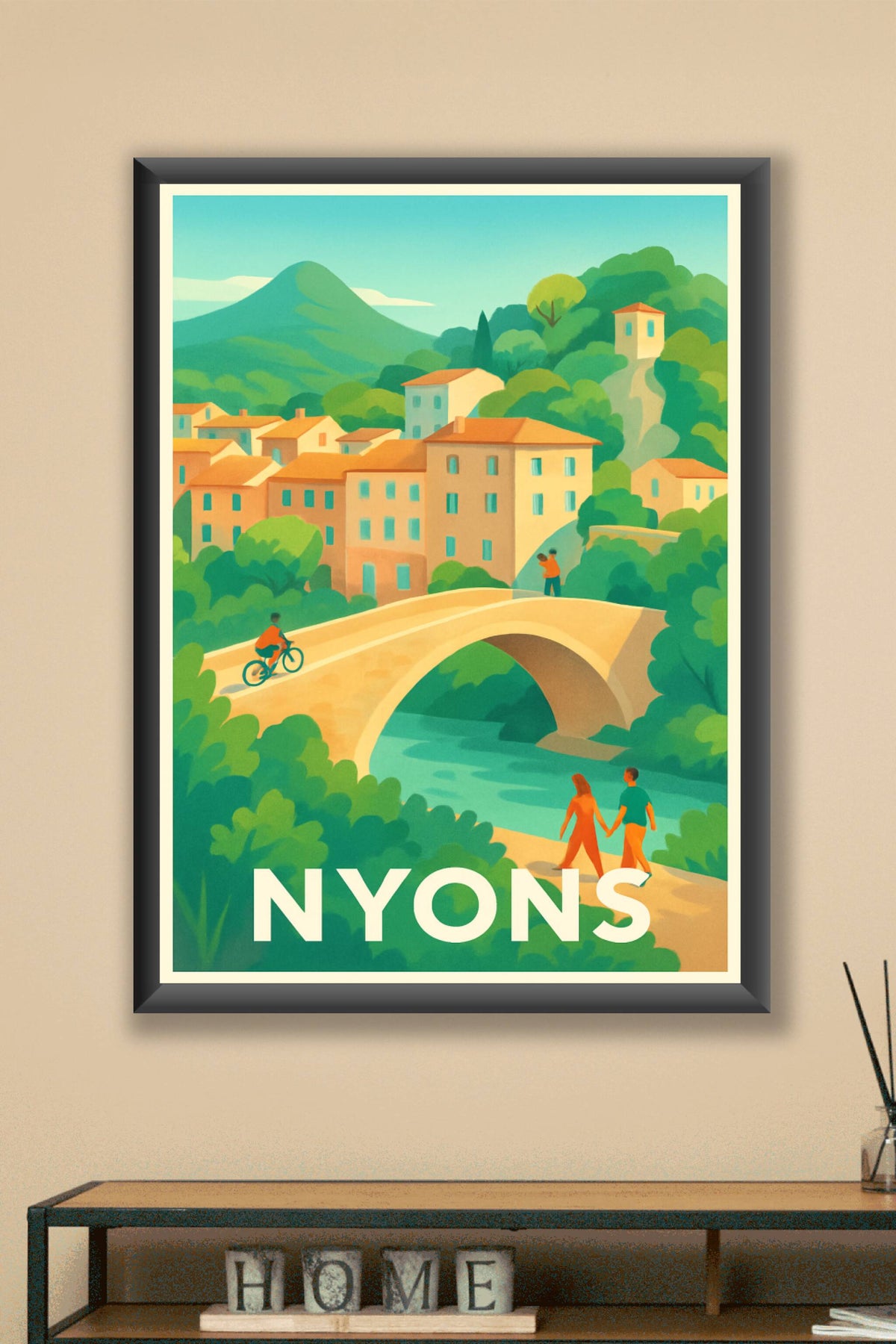 Affiche Nyons — Charme et Sérénité en Provence · poster d'art de Nyons