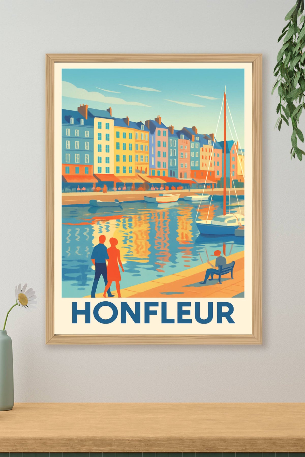 Affiche Honfleur — Charme et Sérénité au Port · poster d'art de Honfleur