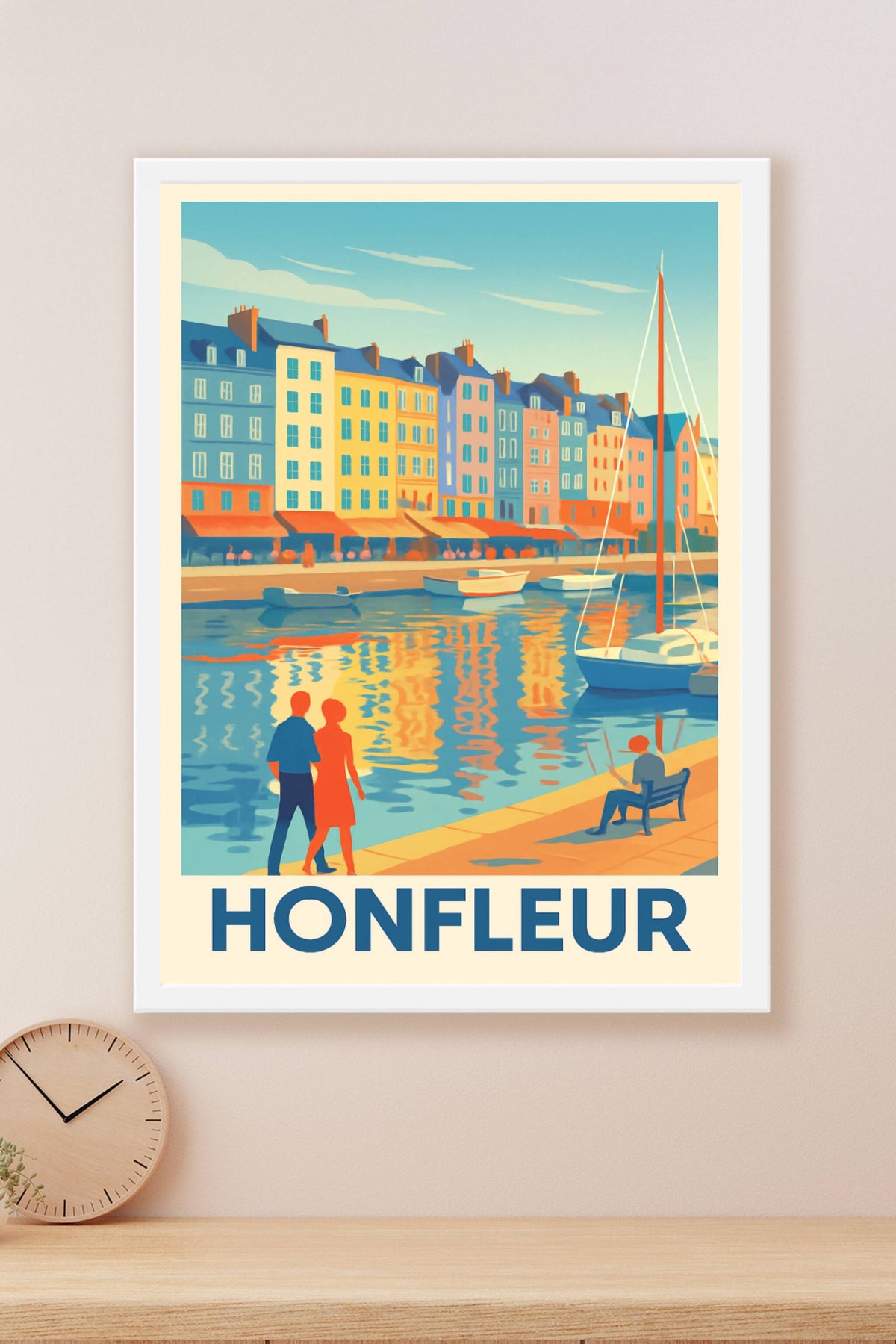 Affiche Honfleur — Charme et Sérénité au Port · poster d'art de Honfleur