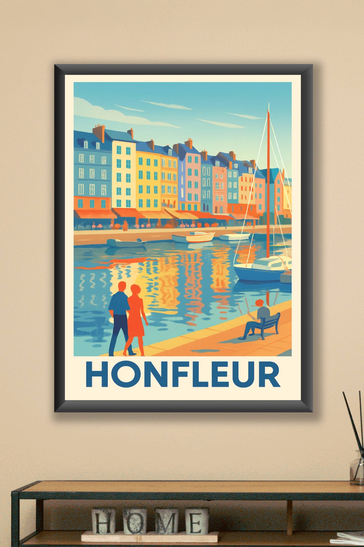Affiche Honfleur — Charme et Sérénité au Port · poster d'art de Honfleur