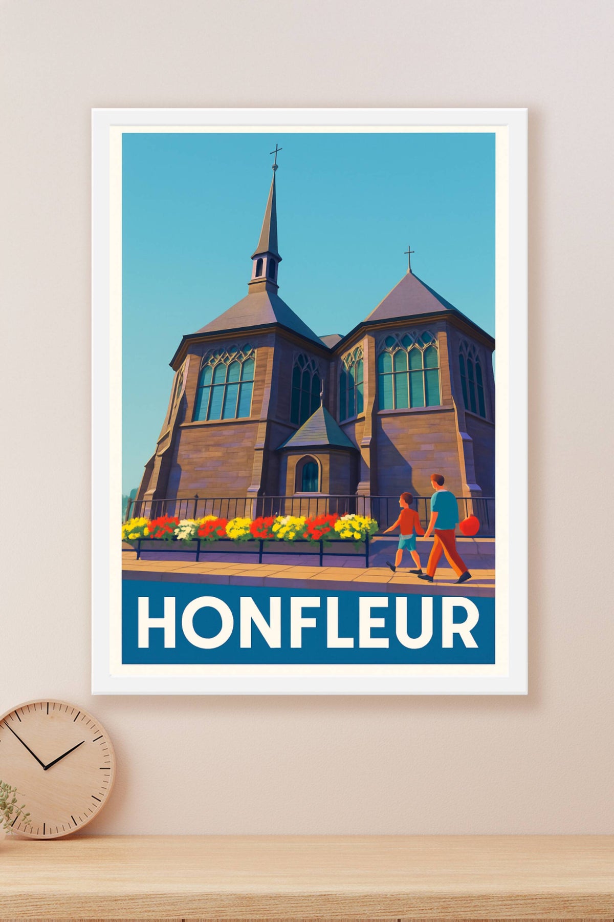 Affiche Honfleur — Charme et Patrimoine en Bord de Mer · poster d'art de Honfleur