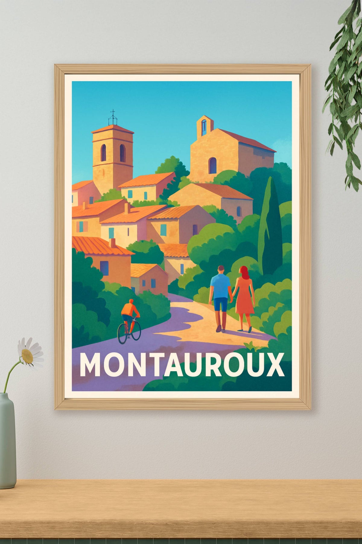 Affiche Montauroux — L'élégance d'un village provençal · poster d'art de Montauroux