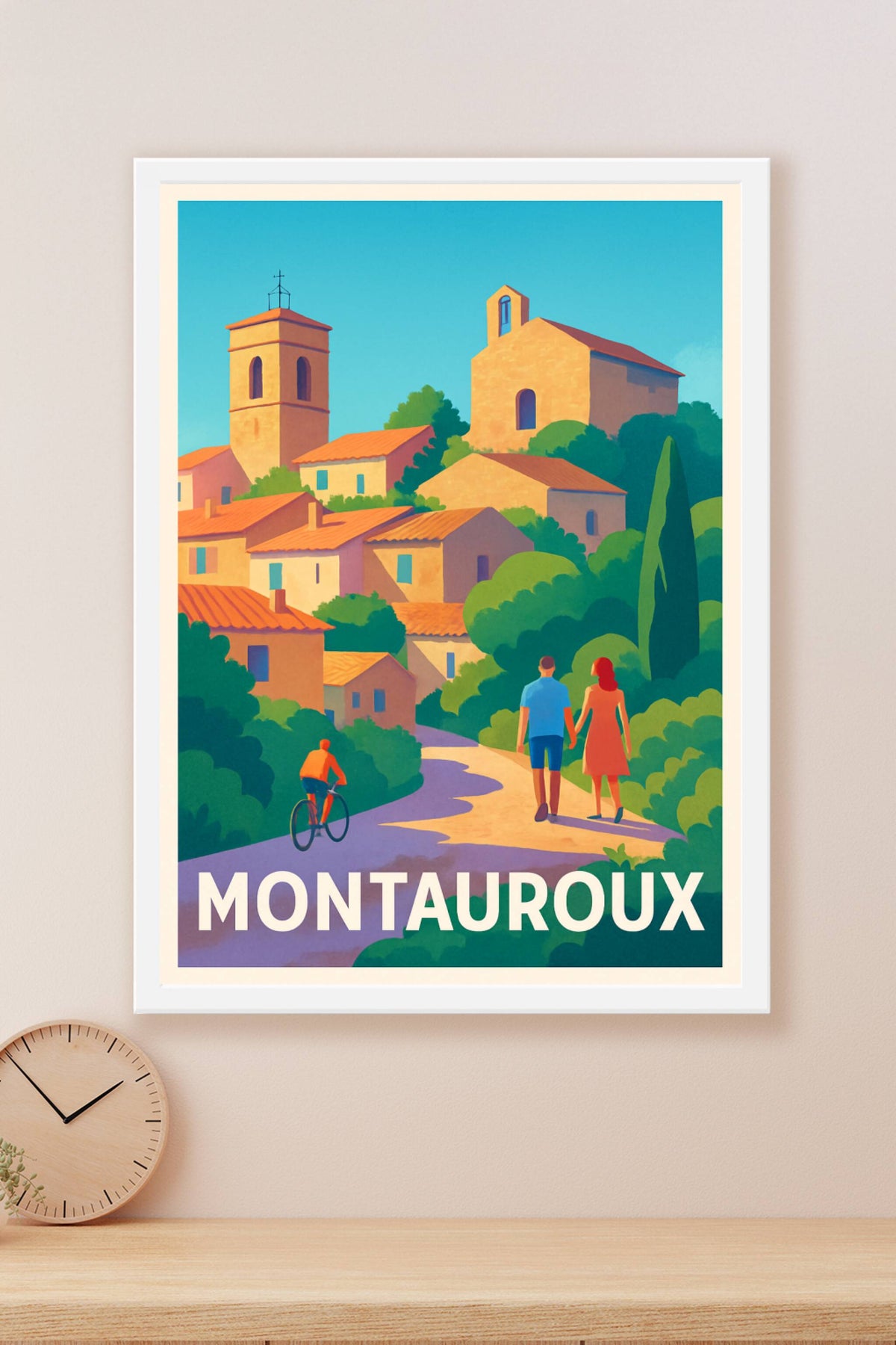 Affiche Montauroux — L'élégance d'un village provençal · poster d'art de Montauroux