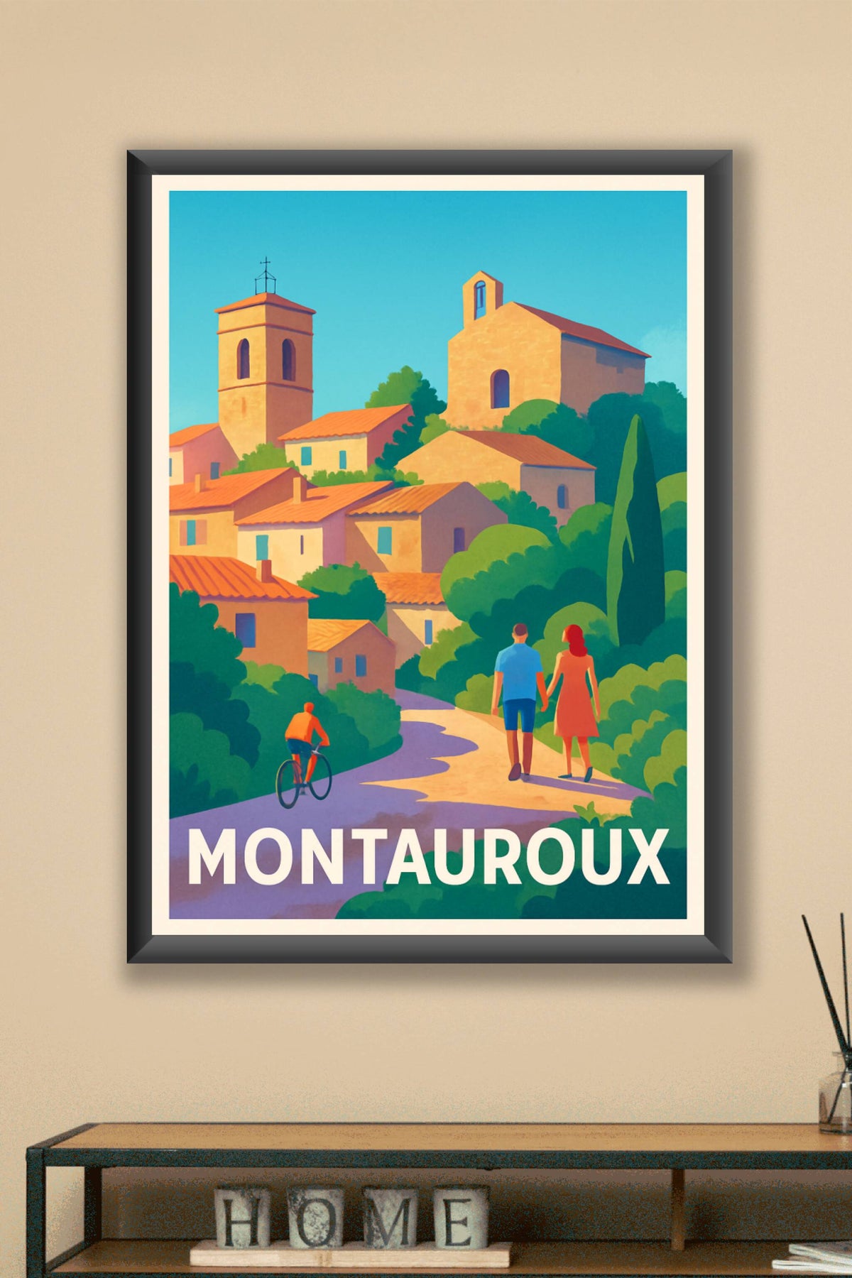 Affiche Montauroux — L'élégance d'un village provençal · poster d'art de Montauroux